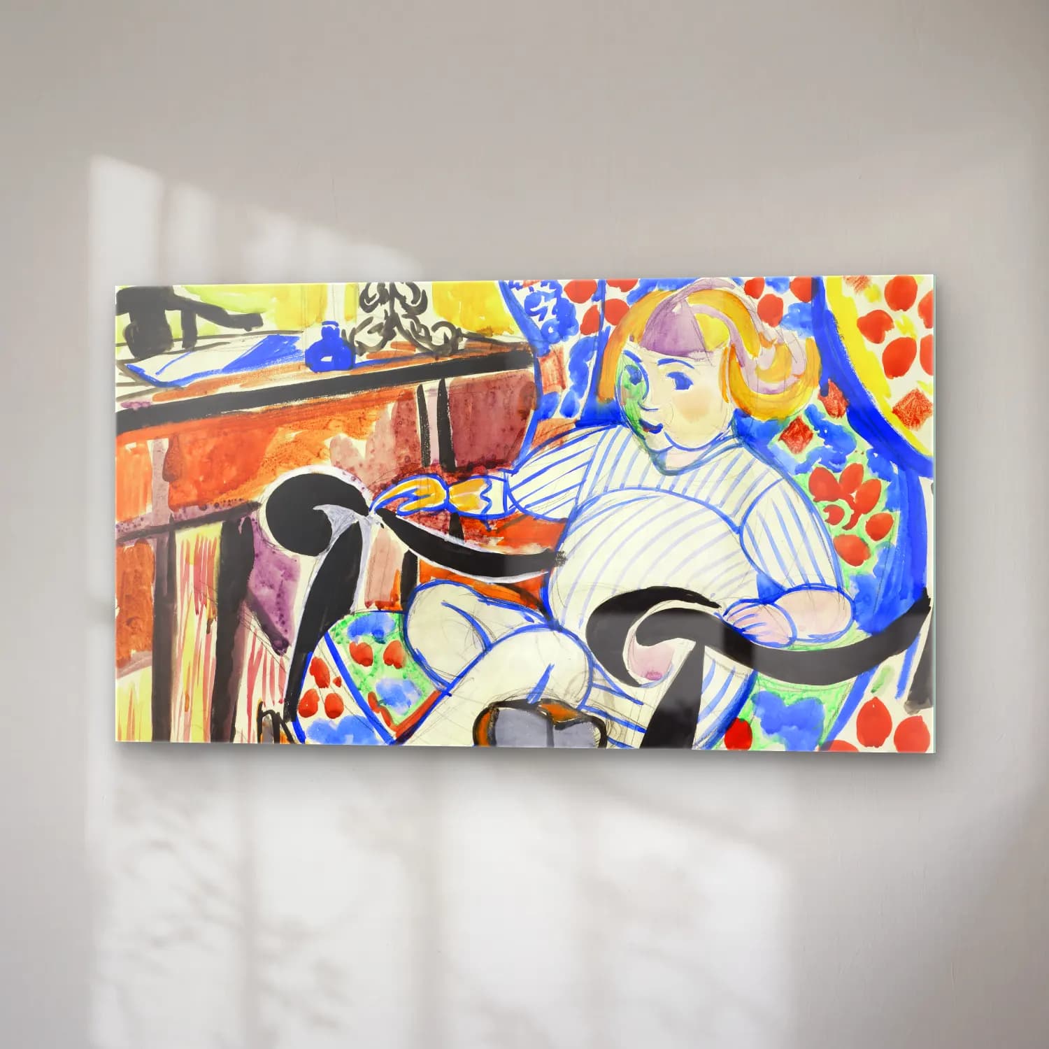 Henry Lyman Saÿen – Gouache cam tablo — sağ açıdan görünüm