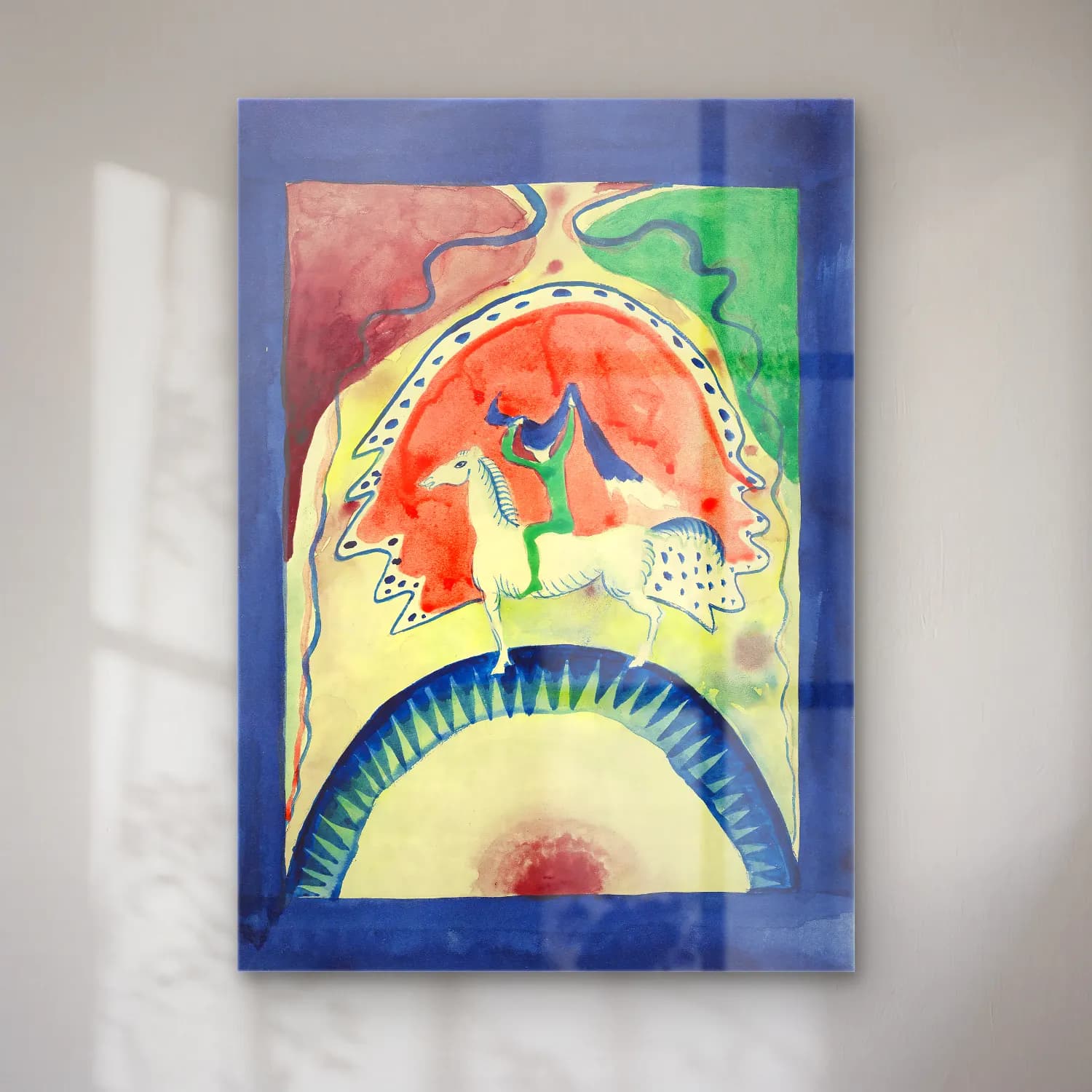 Wassily Kandinsky – Design for the cover of the almanac ‘The Blue Rider’ cam tablo — Wassily Kandinsky – Design for the cover of the almanac ‘The Blue Rider’ — boho atlı