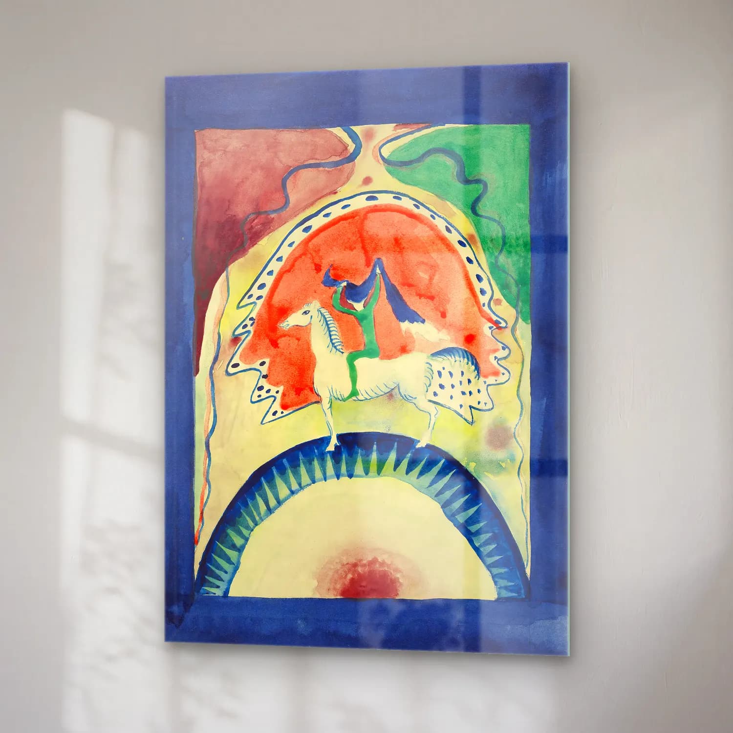 Wassily Kandinsky – Design for the cover of the almanac ‘The Blue Rider’ cam tablo — sağ açıdan görünüm