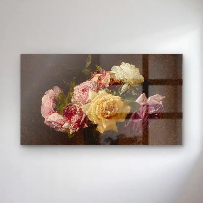Henri Fantin-Latour – Roses cam tablo — Henri Fantin-Latour – Roses — empresyonist güller