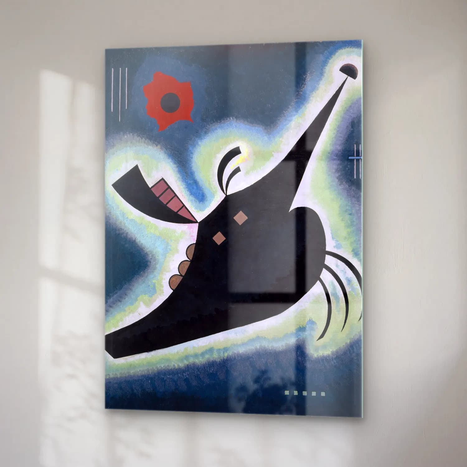 Wassily Kandinsky – Pointy black cam tablo — sağ açıdan görünüm