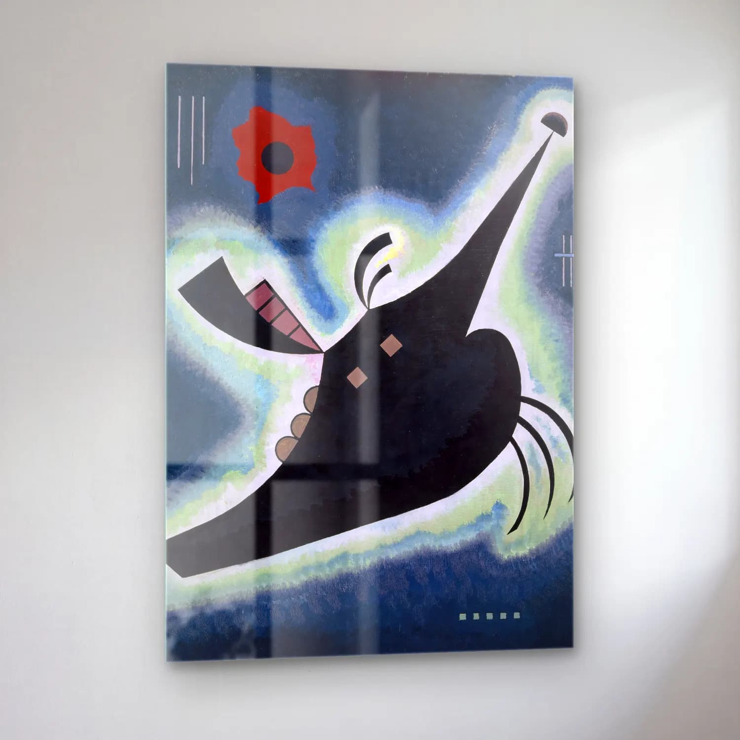 Wassily Kandinsky – Pointy black cam tablo — sol açıdan görünüm