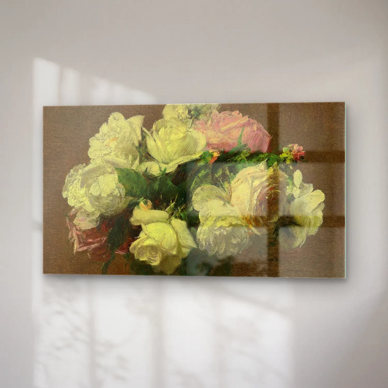 Henri Fantin-Latour – Roses No. 4 cam tablo — sağ açıdan görünüm