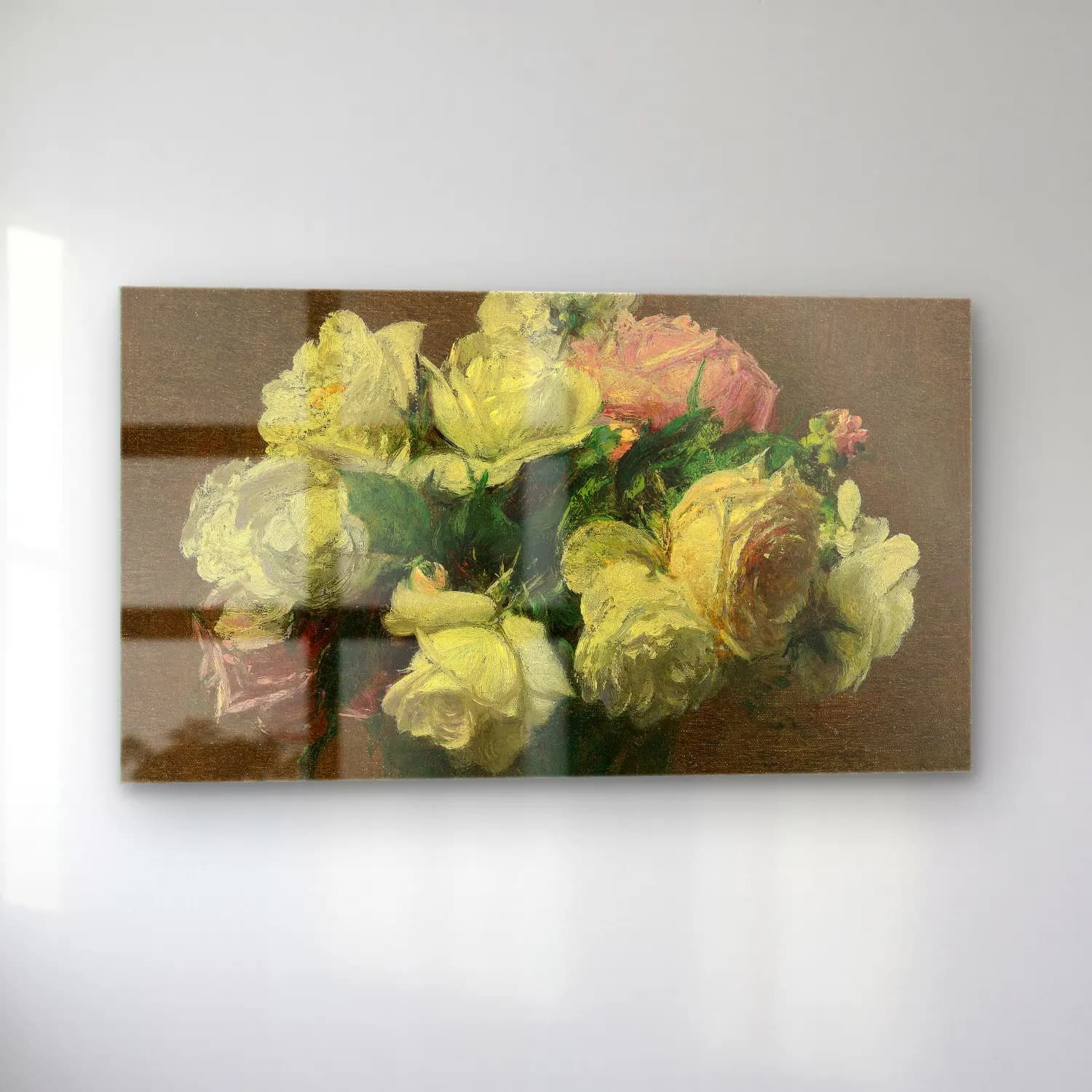 Henri Fantin-Latour – Roses No. 4 cam tablo — sol açıdan görünüm