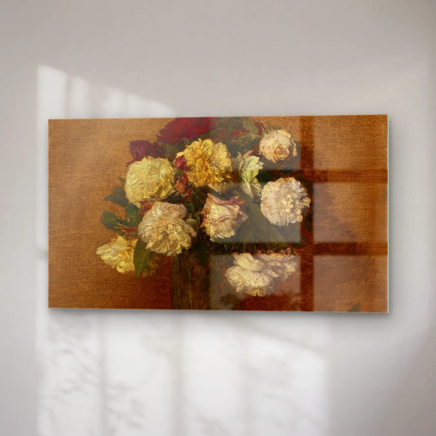 Henri Fantin-Latour – Roses In A Vase cam tablo — sağ açıdan görünüm