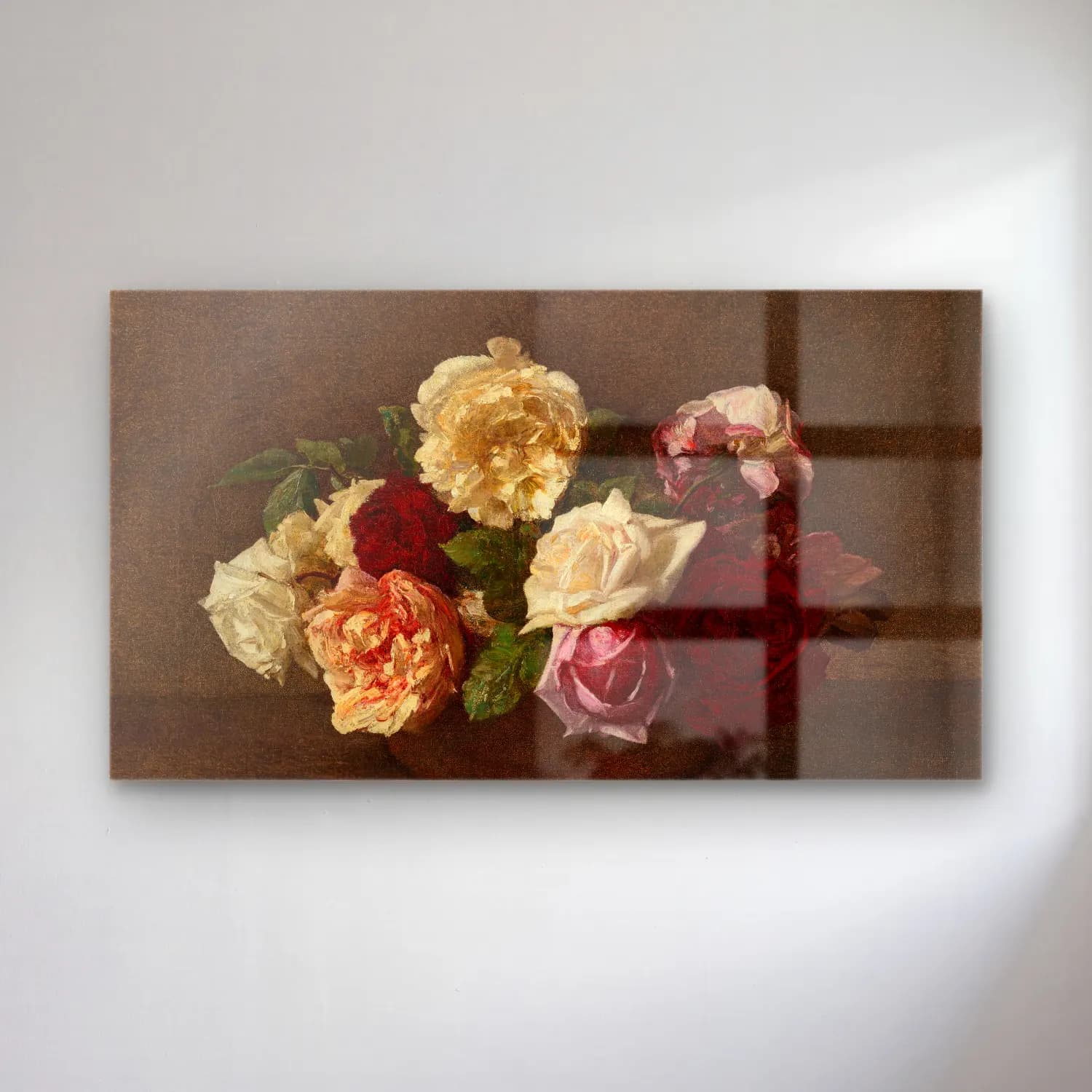 Henri Fantin-Latour – Roses dans une coupe cam tablo — Henri Fantin-Latour – Roses dans une coupe — yağlı boya güller