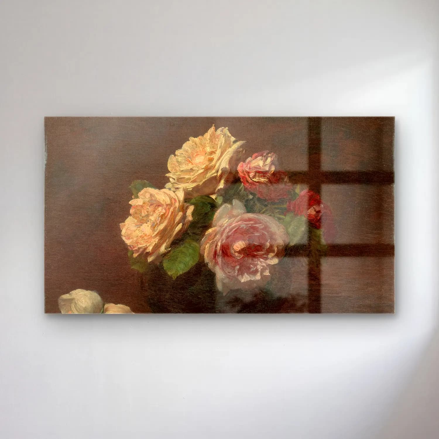 Henri Fantin-Latour – Roses in a Bowl cam tablo — Henri Fantin-Latour – Roses in a Bowl — empresyonist güller