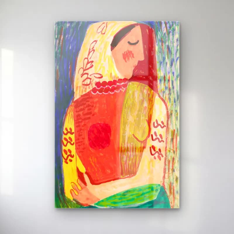 Boho Figür Çalışması No. 7 cam tablo — Boho Figür Çalışması No. 7 — boho figür çalışması