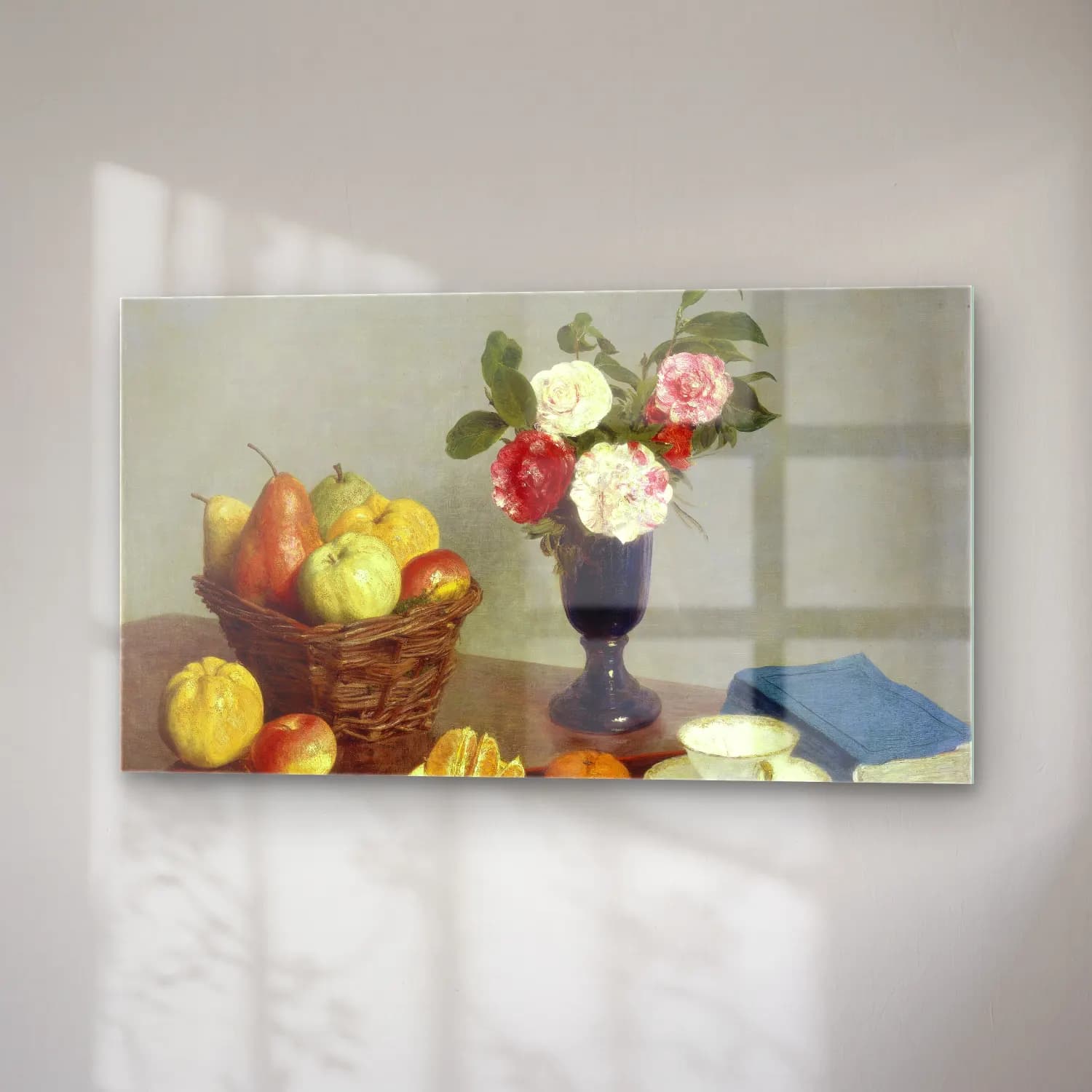Henri Fantin-Latour – Still Life With Pansies cam tablo — sağ açıdan görünüm