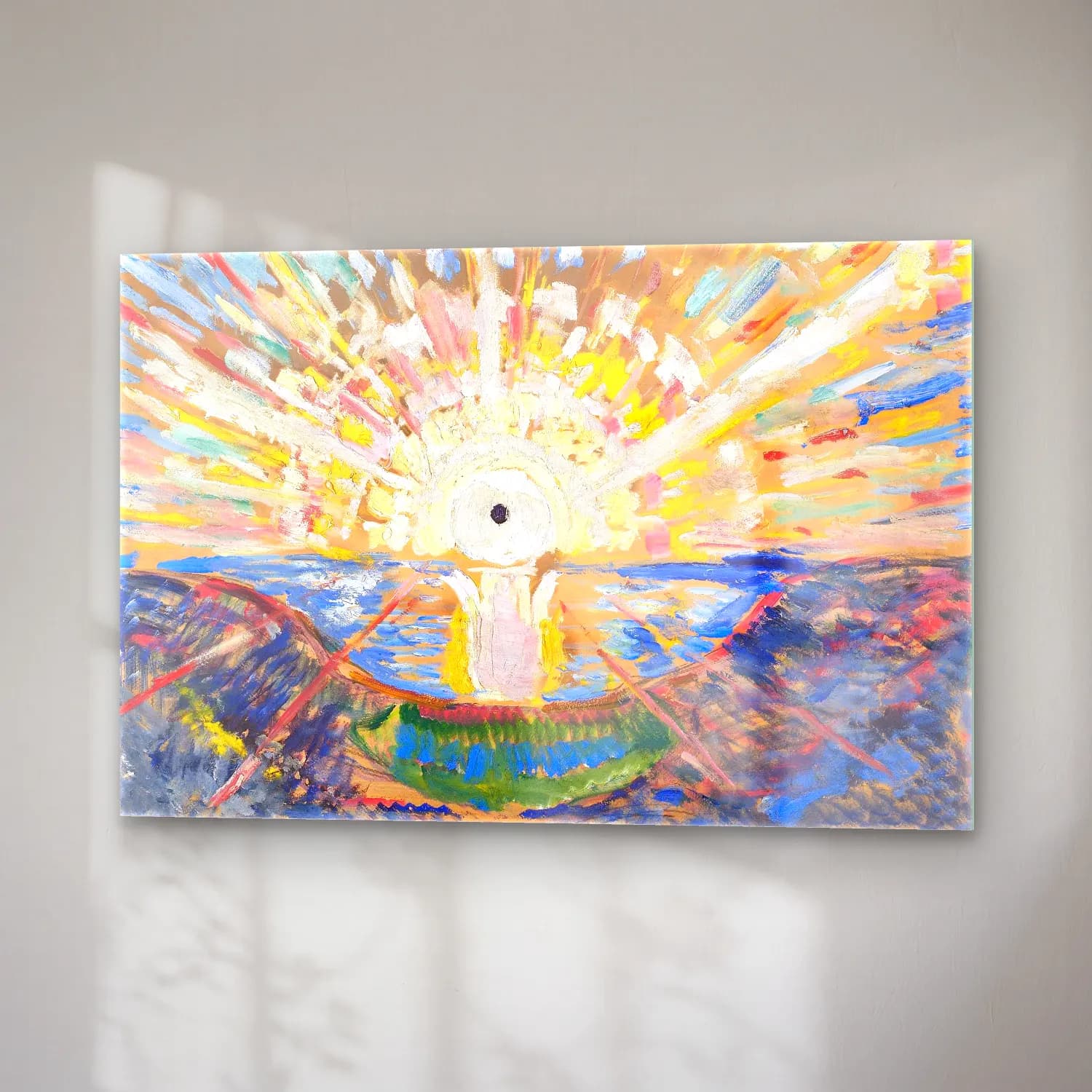 Edvard Munch – The Sun oil painting cam tablo — sağ açıdan görünüm