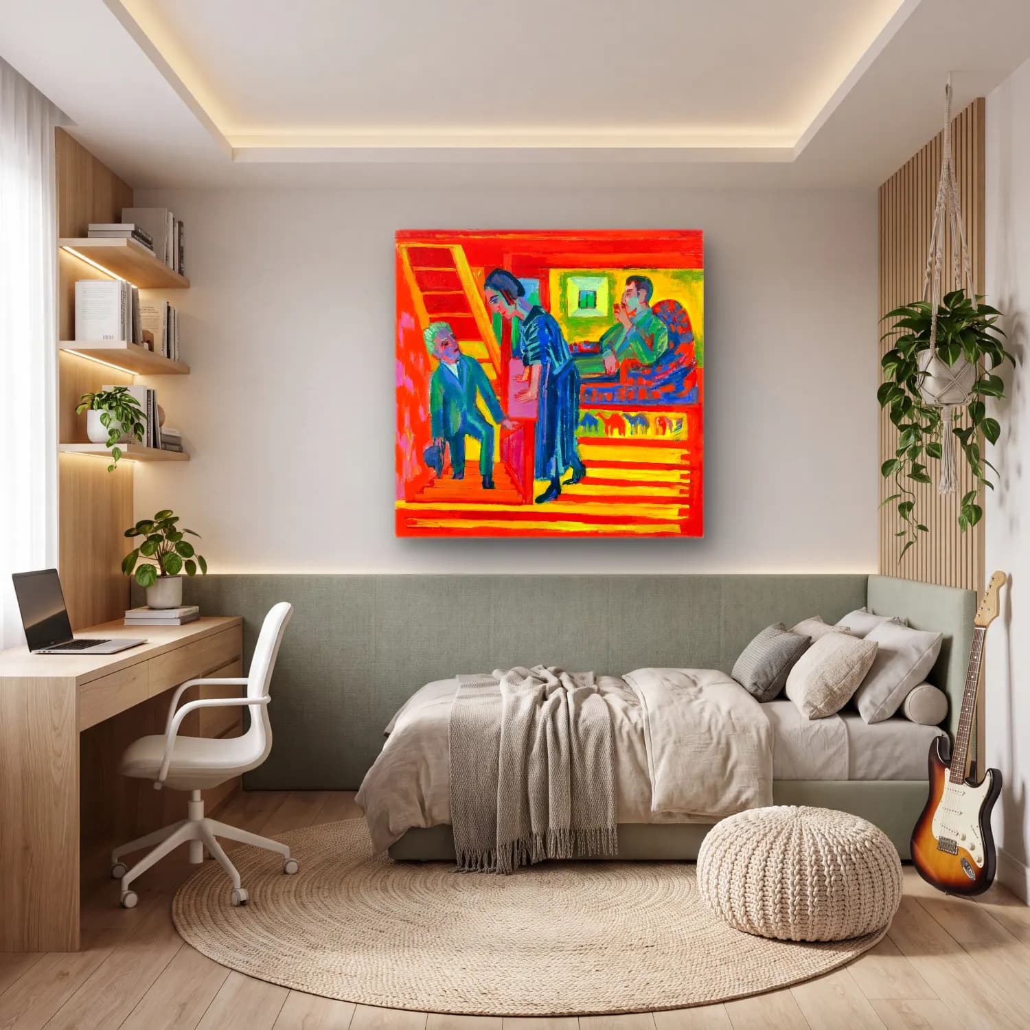 The Visit – Couple and Newcomer Ernst Ludwig Kirchner cam tablo — genç odasında