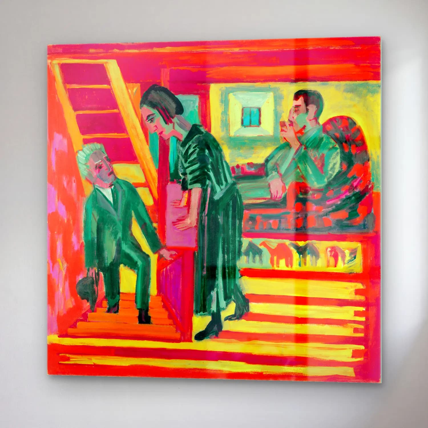 The Visit – Couple and Newcomer Ernst Ludwig Kirchner cam tablo — sağ açıdan görünüm