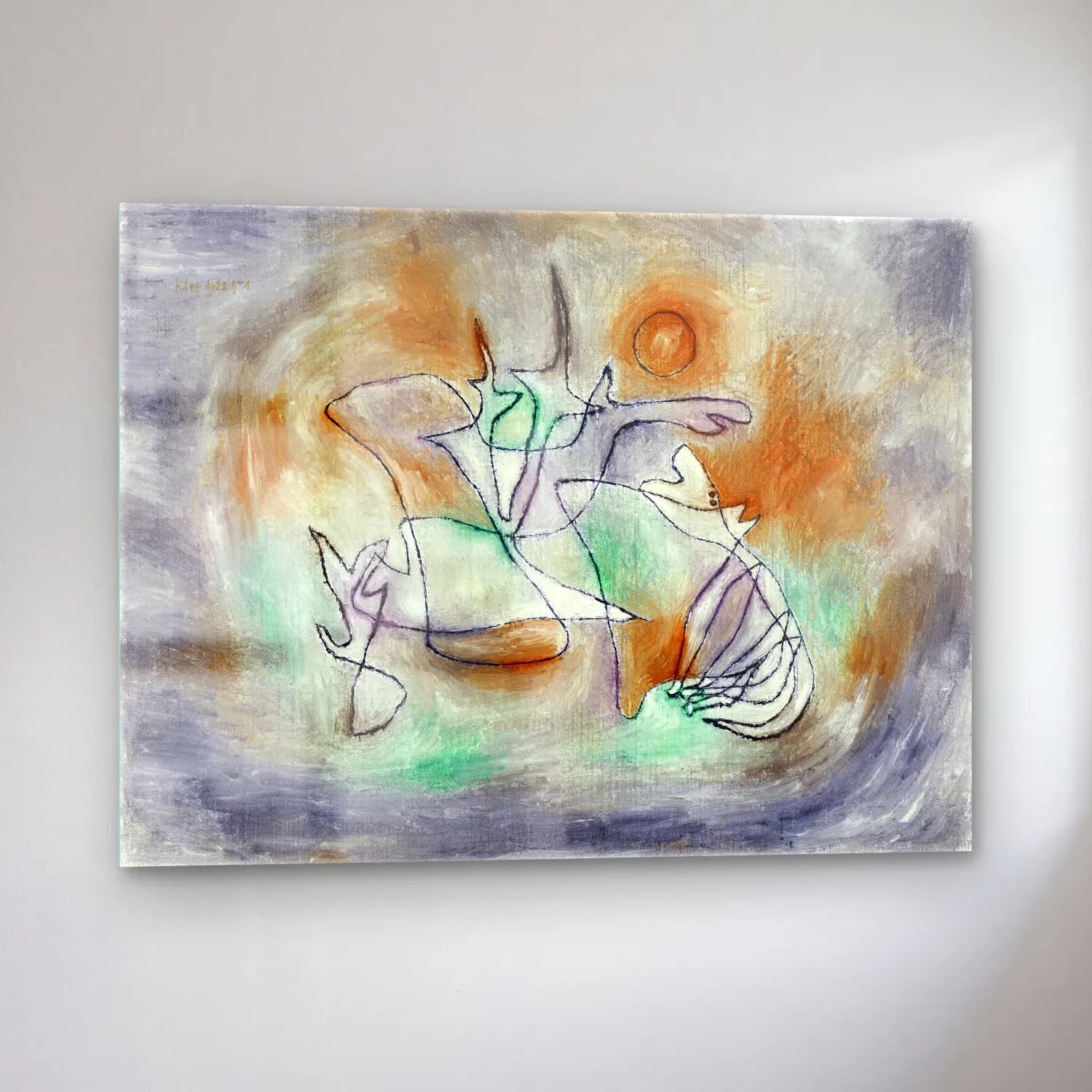 Paul Klee – Howling Dog cam tablo — sol açıdan görünüm