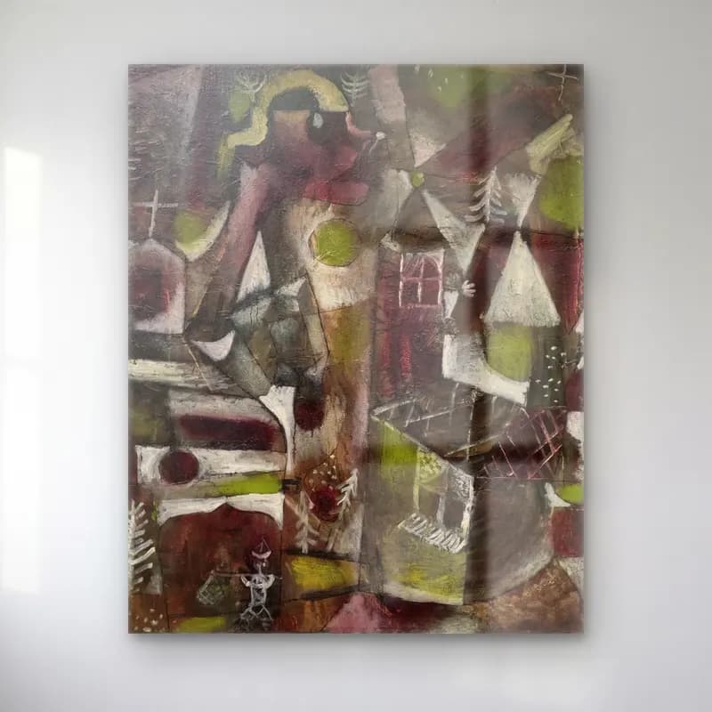 Paul Klee – Swamp Legend No. 3 cam tablo — Paul Klee – Swamp Legend No. 3 — modern soyut soyut manzara
