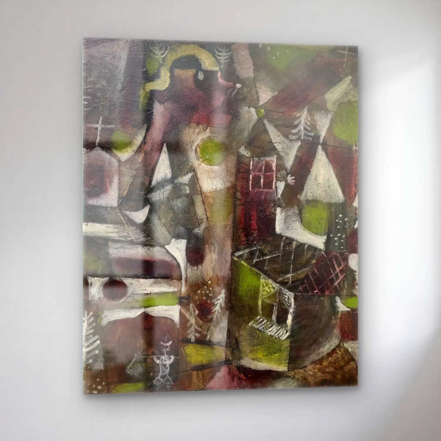 Paul Klee – Swamp Legend No. 3 cam tablo — sol açıdan görünüm