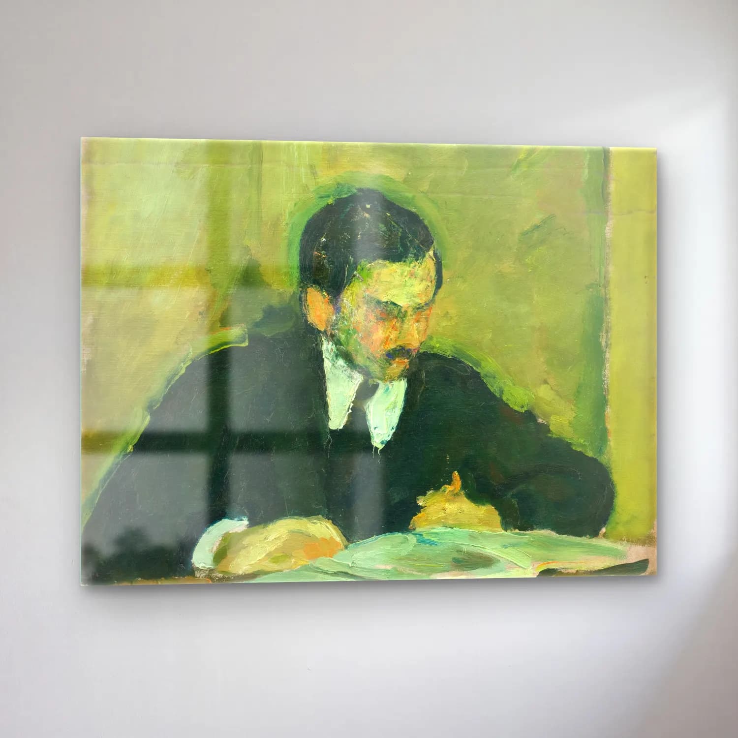 Harald Giersing – The painter Ernst Goldschmidt reading cam tablo — sol açıdan görünüm