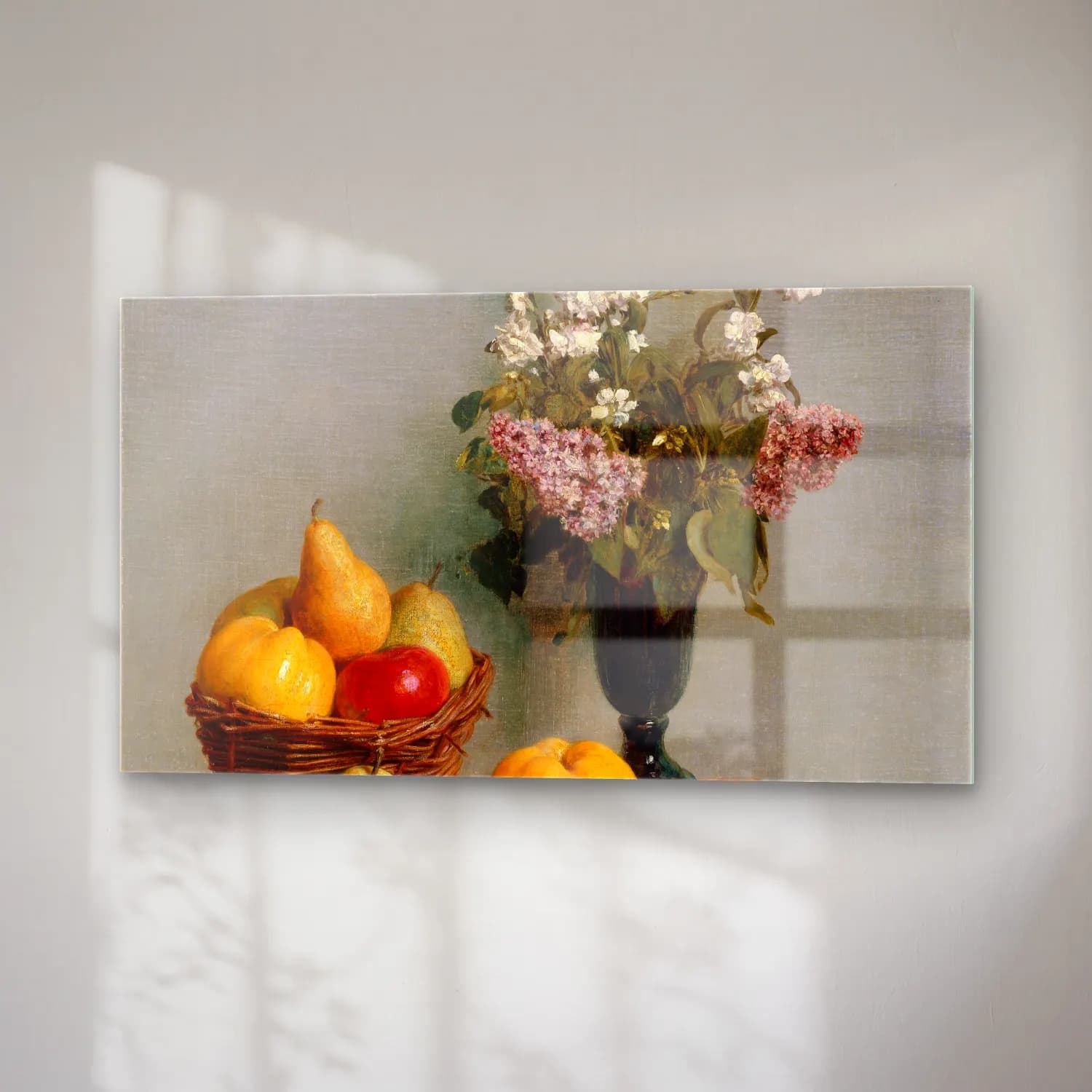 Henri Fantin-Latour – Still Life with Flowers and Fruit cam tablo — sağ açıdan görünüm