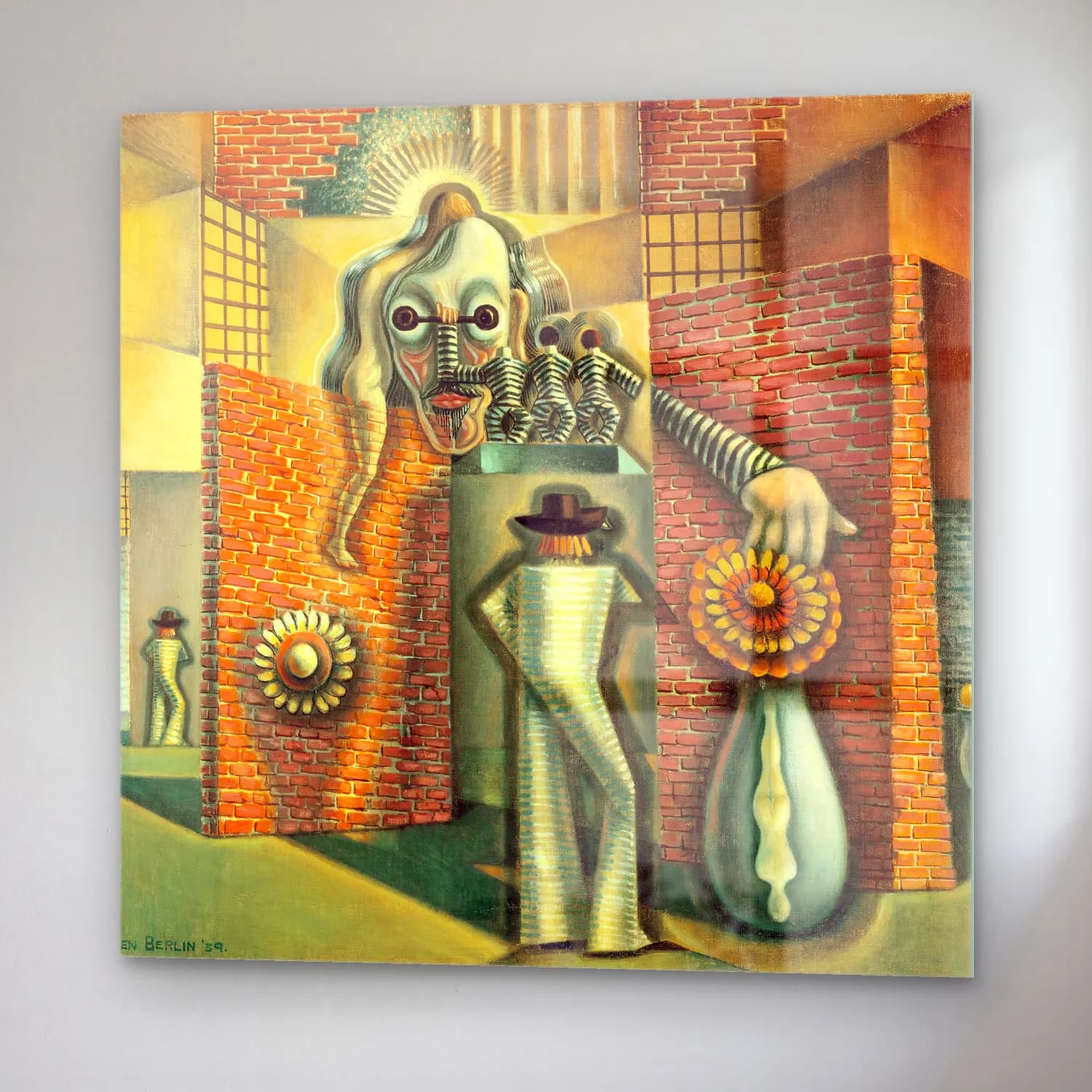 Benjamin F Berlin – Untitled (Surreal Abstraction) cam tablo — sağ açıdan görünüm