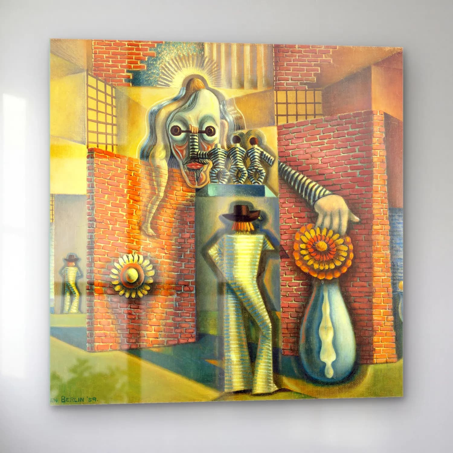 Benjamin F Berlin – Untitled (Surreal Abstraction) cam tablo — sol açıdan görünüm