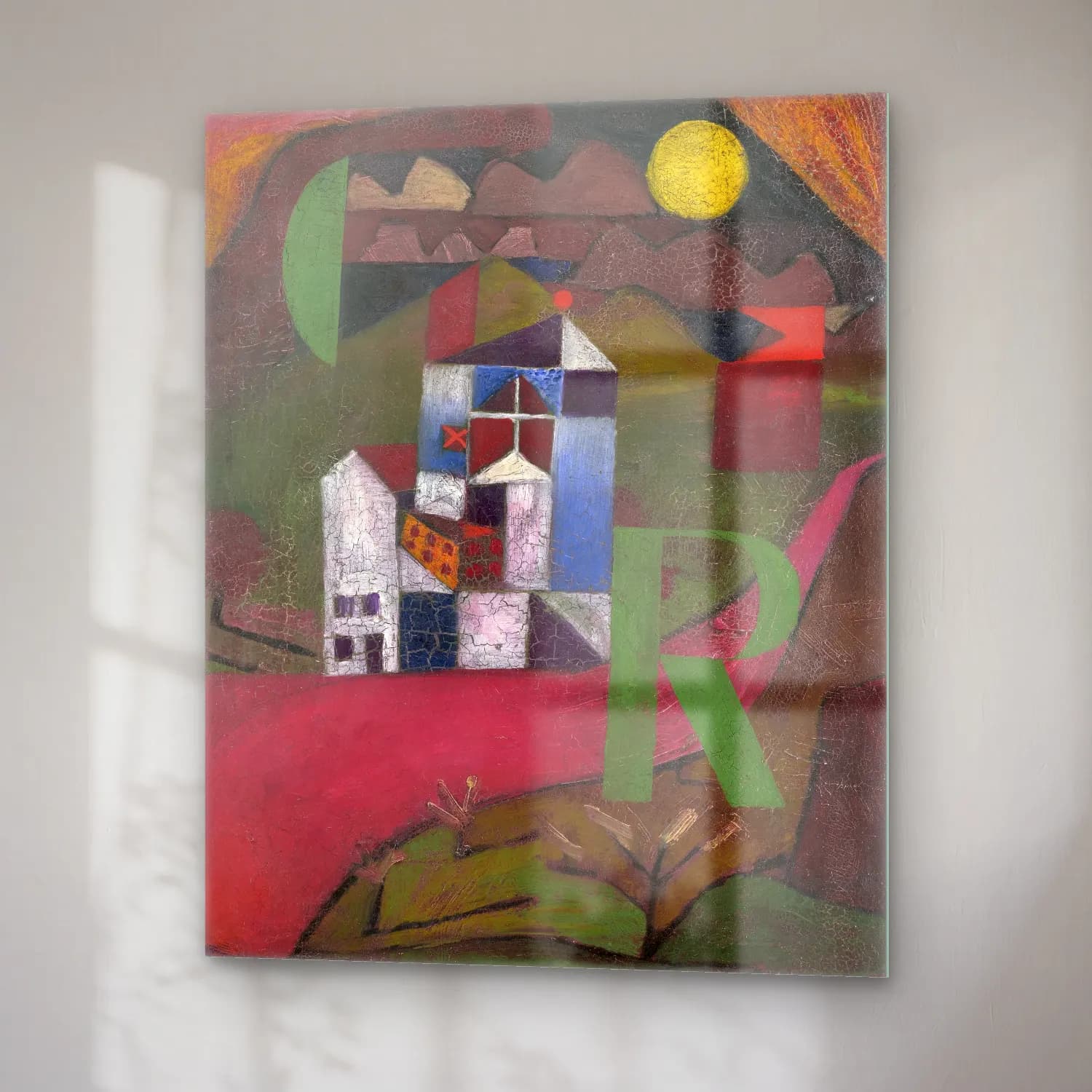 Paul Klee – Villa R No. 3 cam tablo — sağ açıdan görünüm