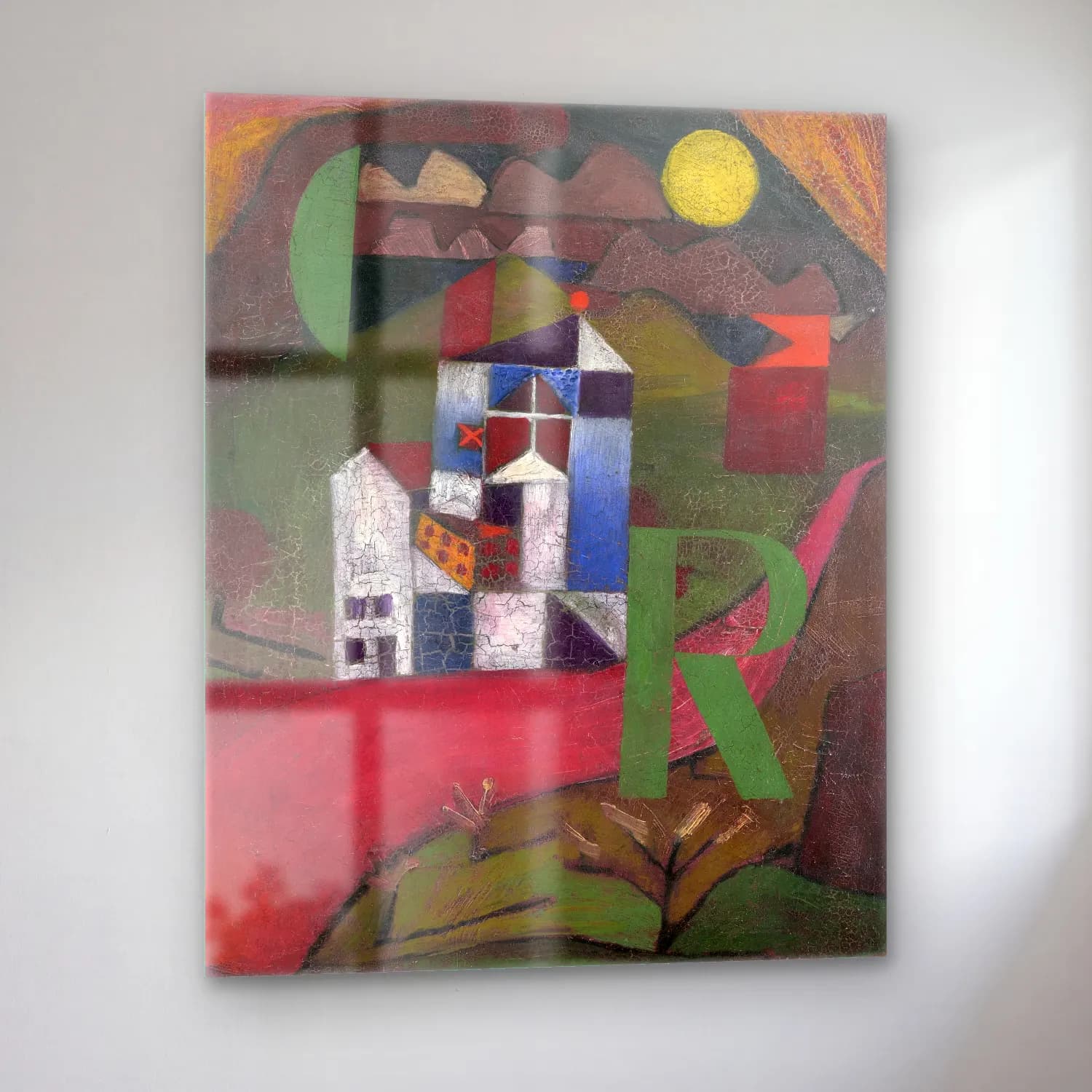 Paul Klee – Villa R No. 3 cam tablo — sol açıdan görünüm