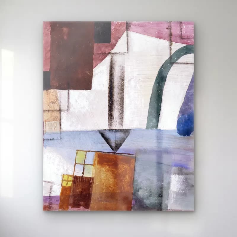 Paul Klee – White Easter II – Mavi Tonlar cam tablo — Paul Klee – White Easter II – Mavi Tonlar — modern soyut soyut formlar