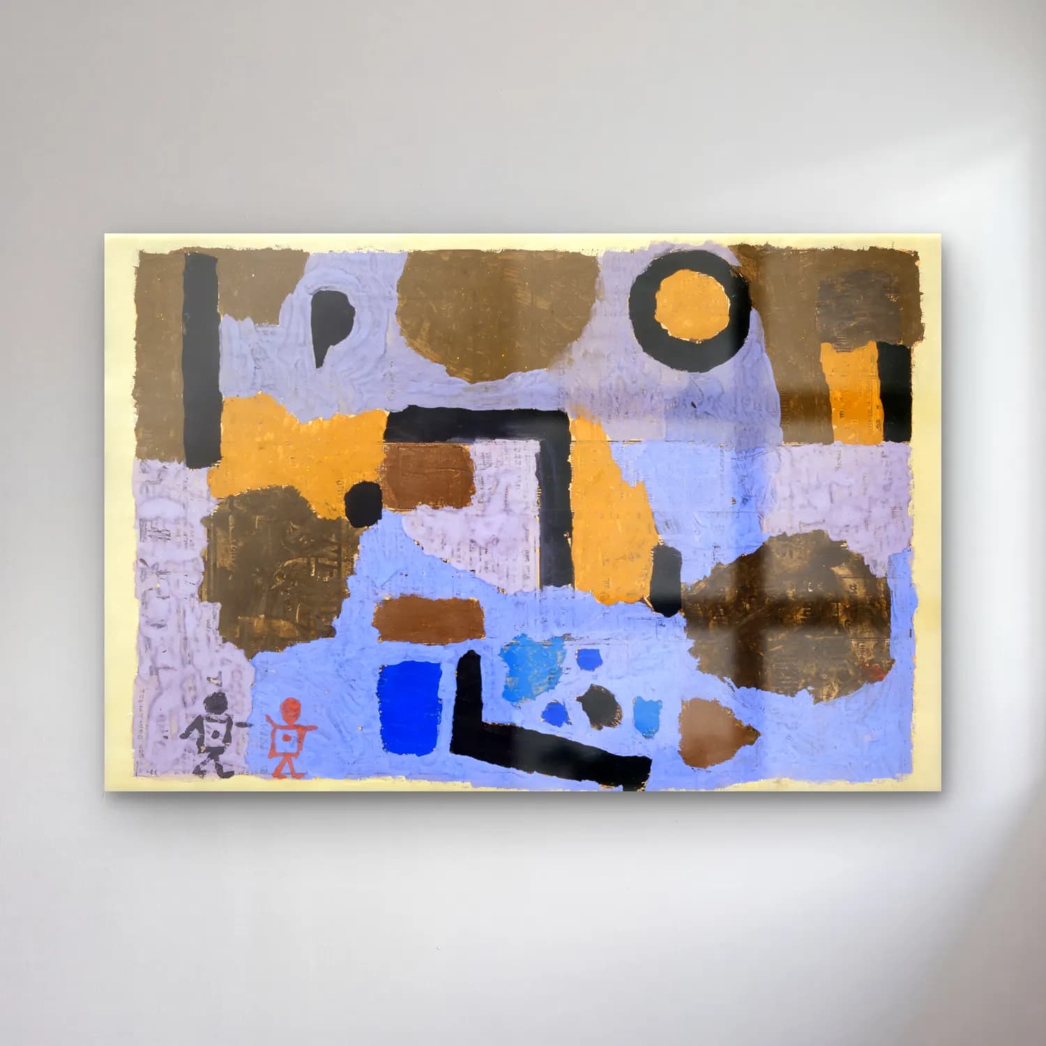 Paul Klee – With the two lost ones painting in high resolution cam tablo — Paul Klee – With the two lost ones painting in high resolution — modern soyut soyut formlar
