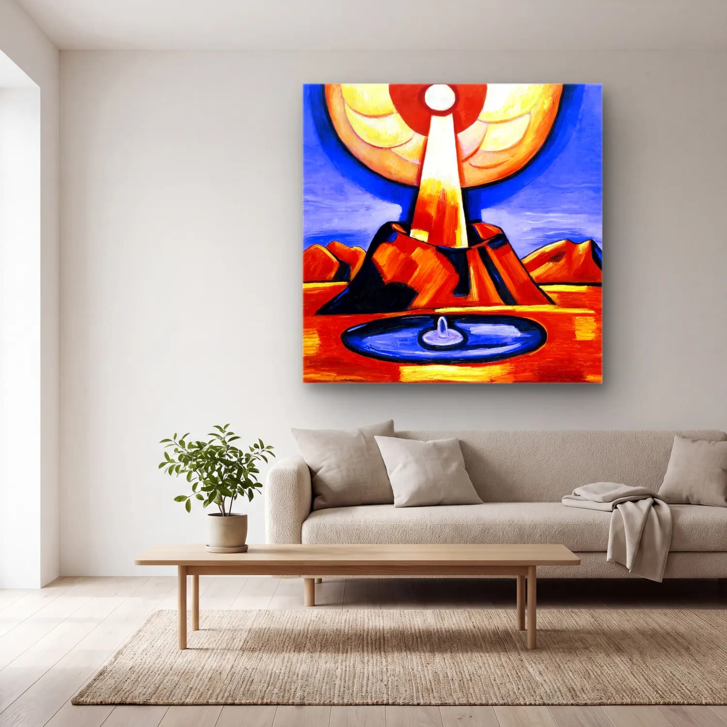 Marsden Hartley – Yliaster Paracelsus cam tablo — açık renk salonda
