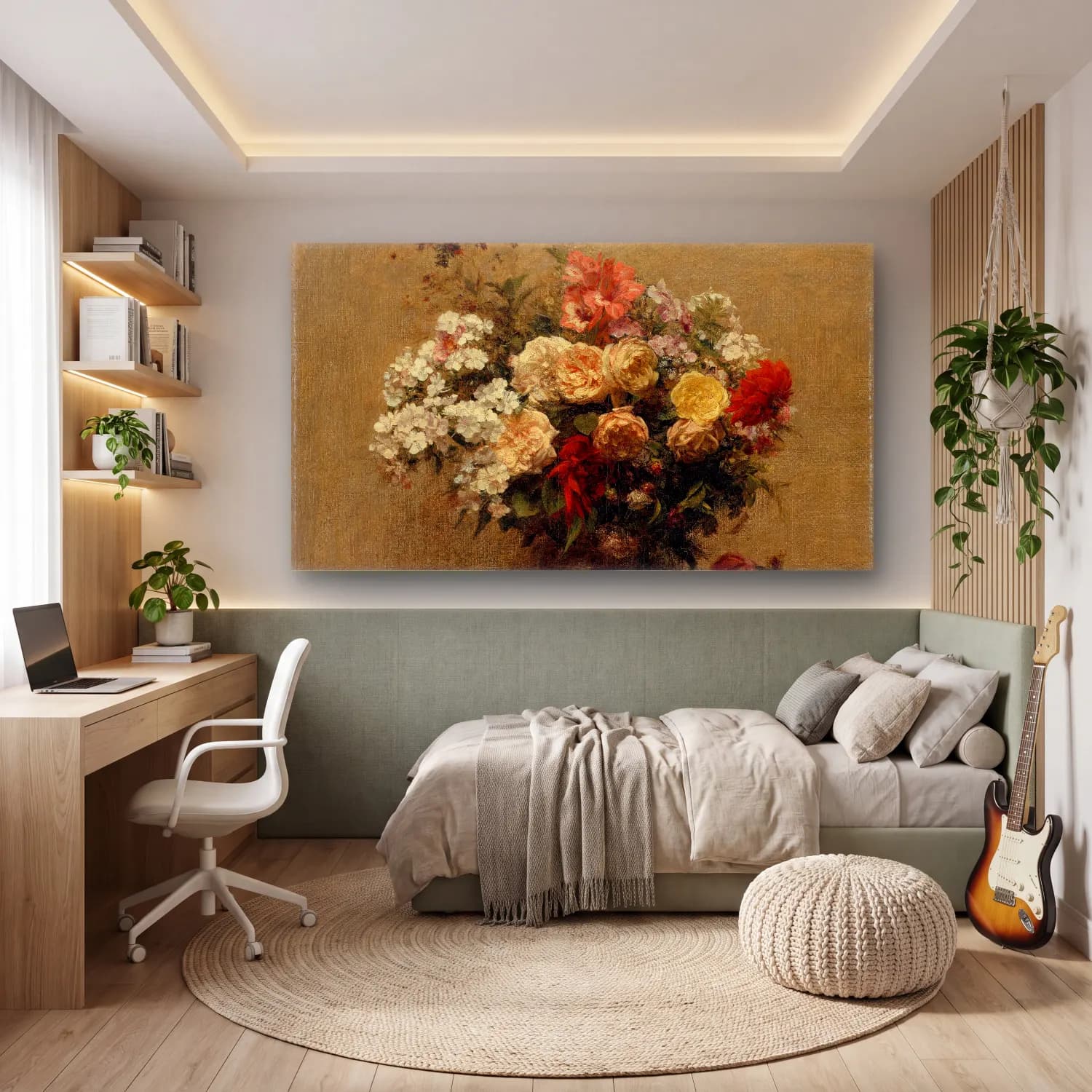 Henri Fantin-Latour – Summer Flowers cam tablo — genç odasında