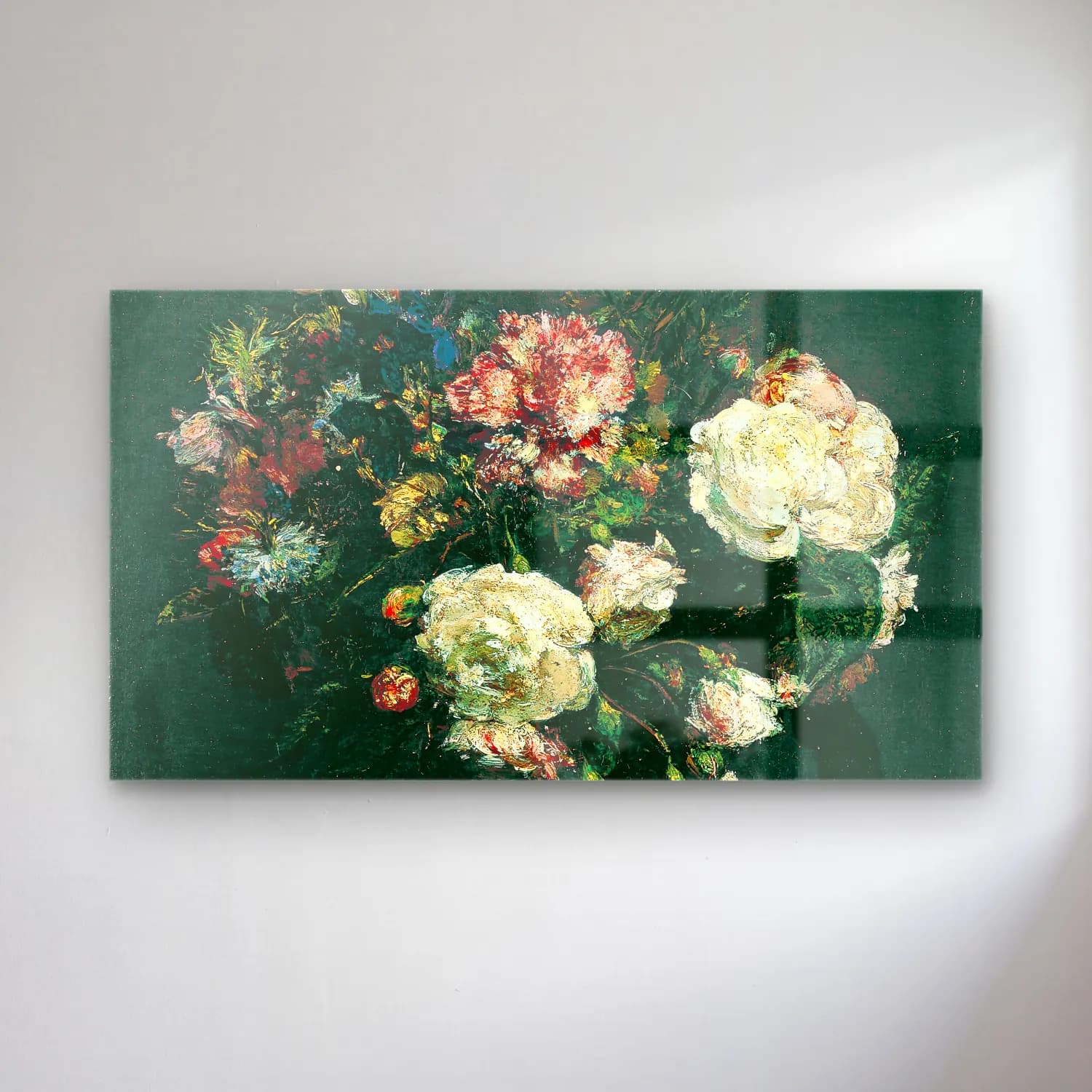 Henri Fantin-Latour – Vase of Flowers – Pastel Tonlar cam tablo — Henri Fantin-Latour – Vase of Flowers – Pastel Tonlar — empresyonist güller