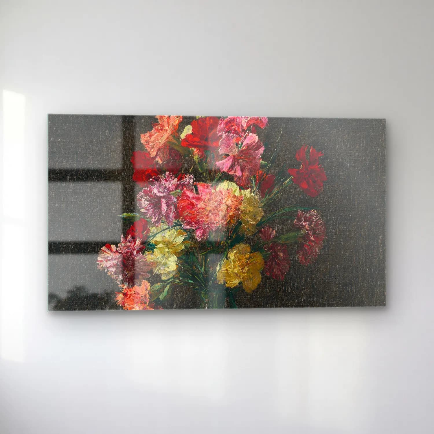 Henri Fantin-Latour – Œillets cam tablo — sol açıdan görünüm