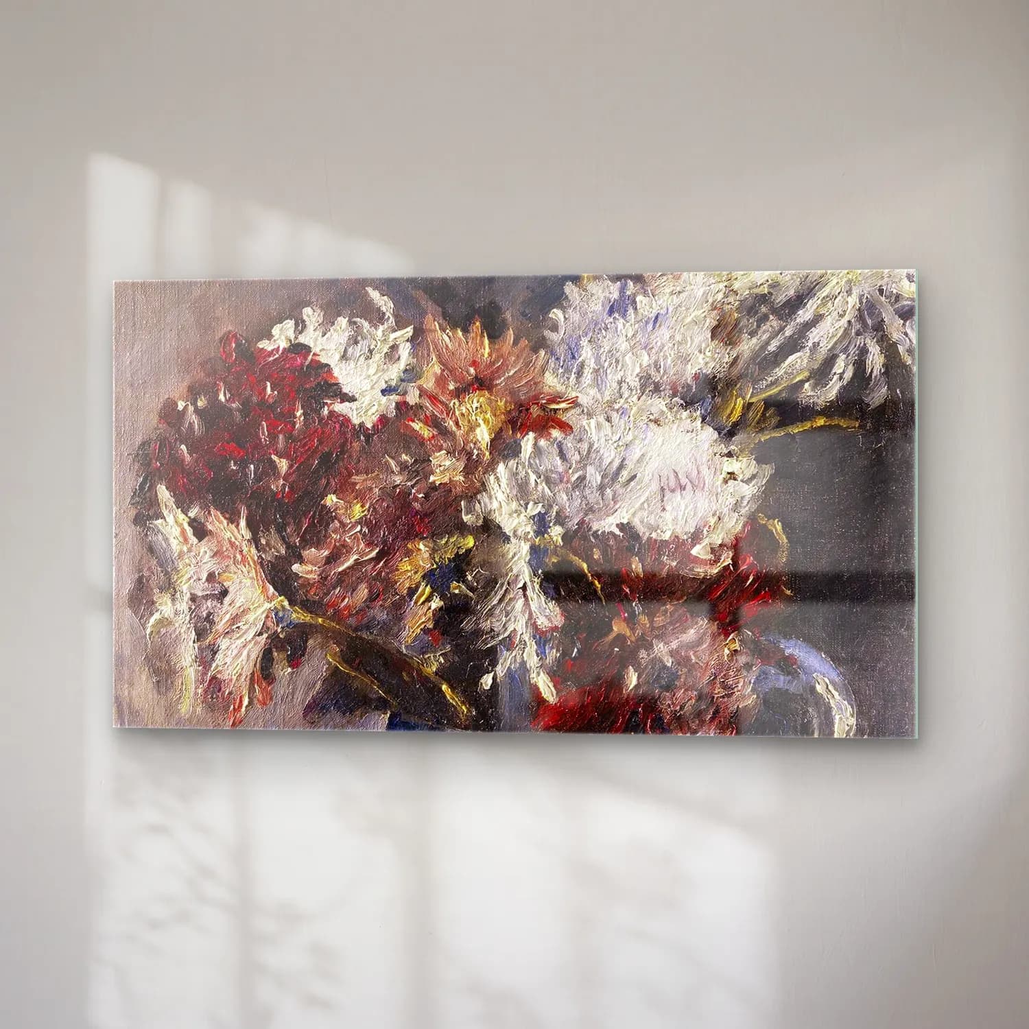 Lovis Corinth – Chrysanthemen im Krug cam tablo — sağ açıdan görünüm