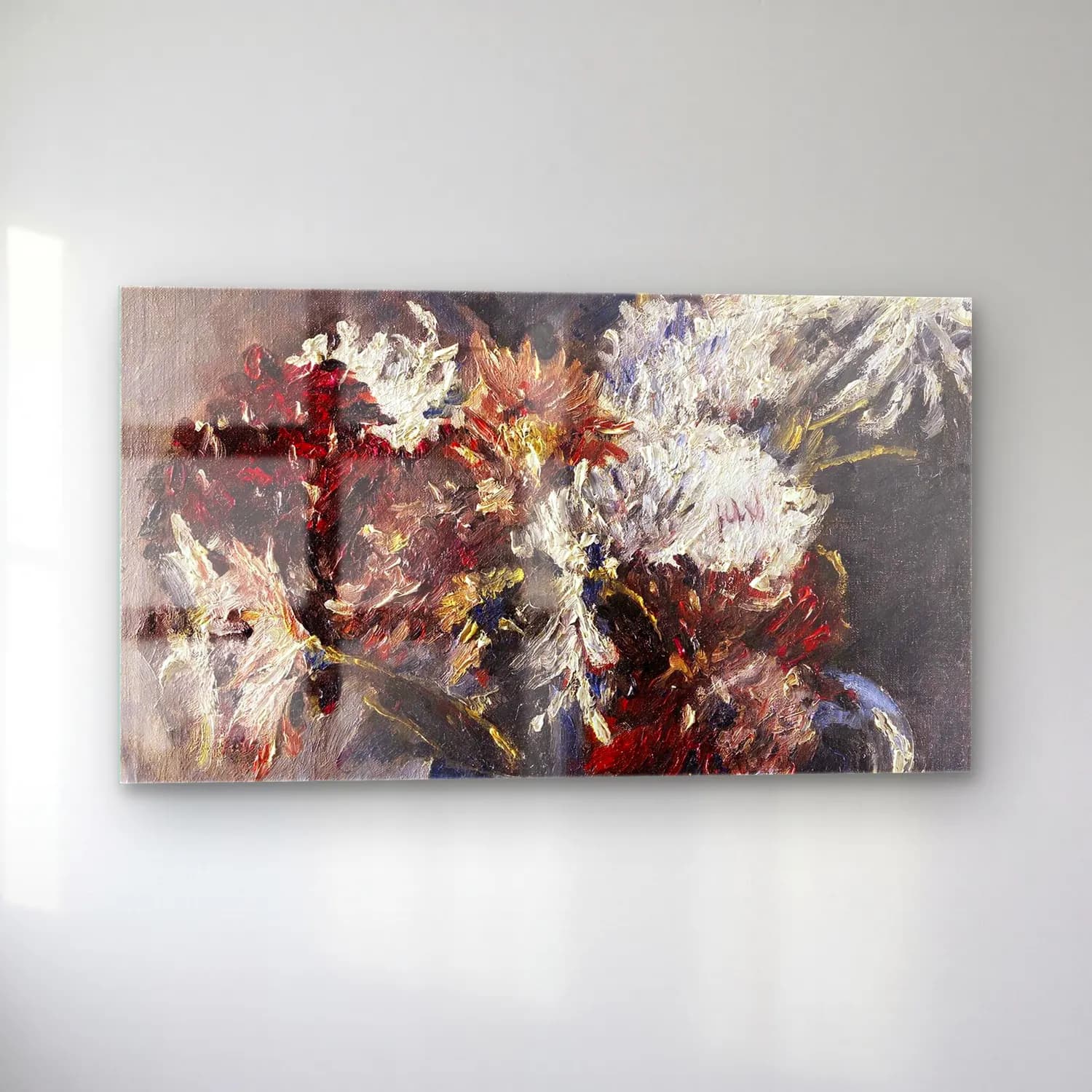 Lovis Corinth – Chrysanthemen im Krug cam tablo — sol açıdan görünüm
