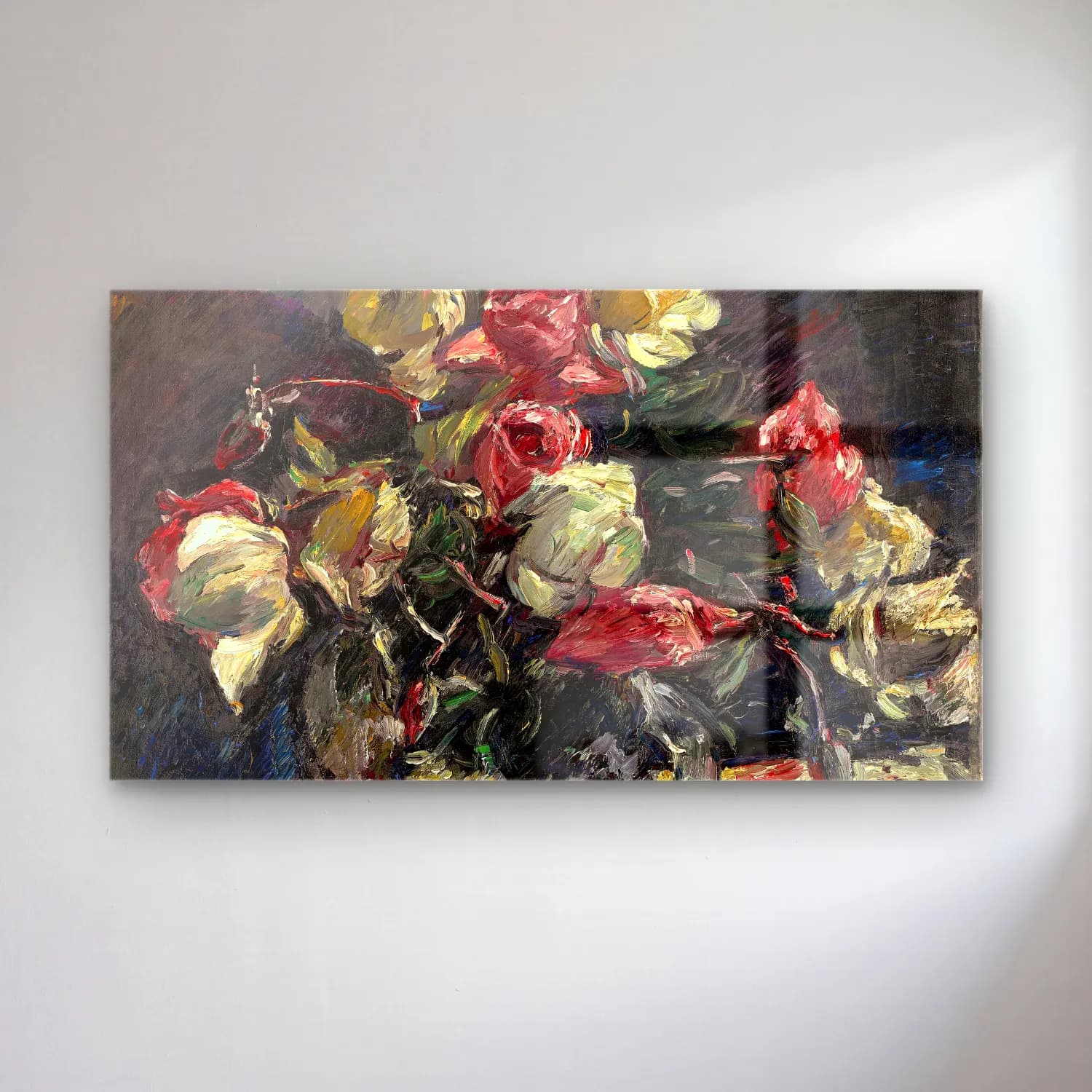 Lovis Corinth – Helle Rosen cam tablo — Lovis Corinth – Helle Rosen — empresyonist güller