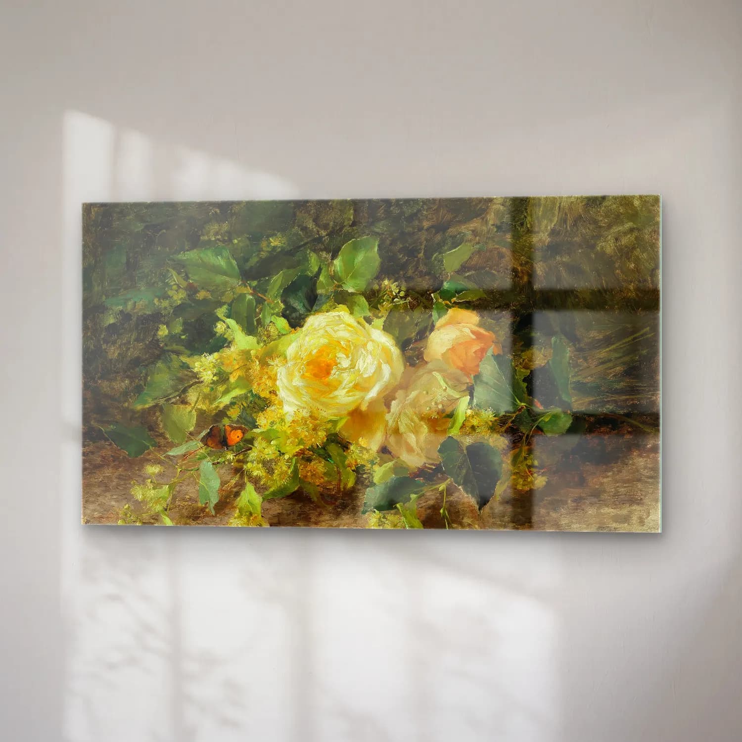 Olga Wisinger-Florian – Olga Wisinger-Florian - A bouquet of roses cam tablo — sağ açıdan görünüm