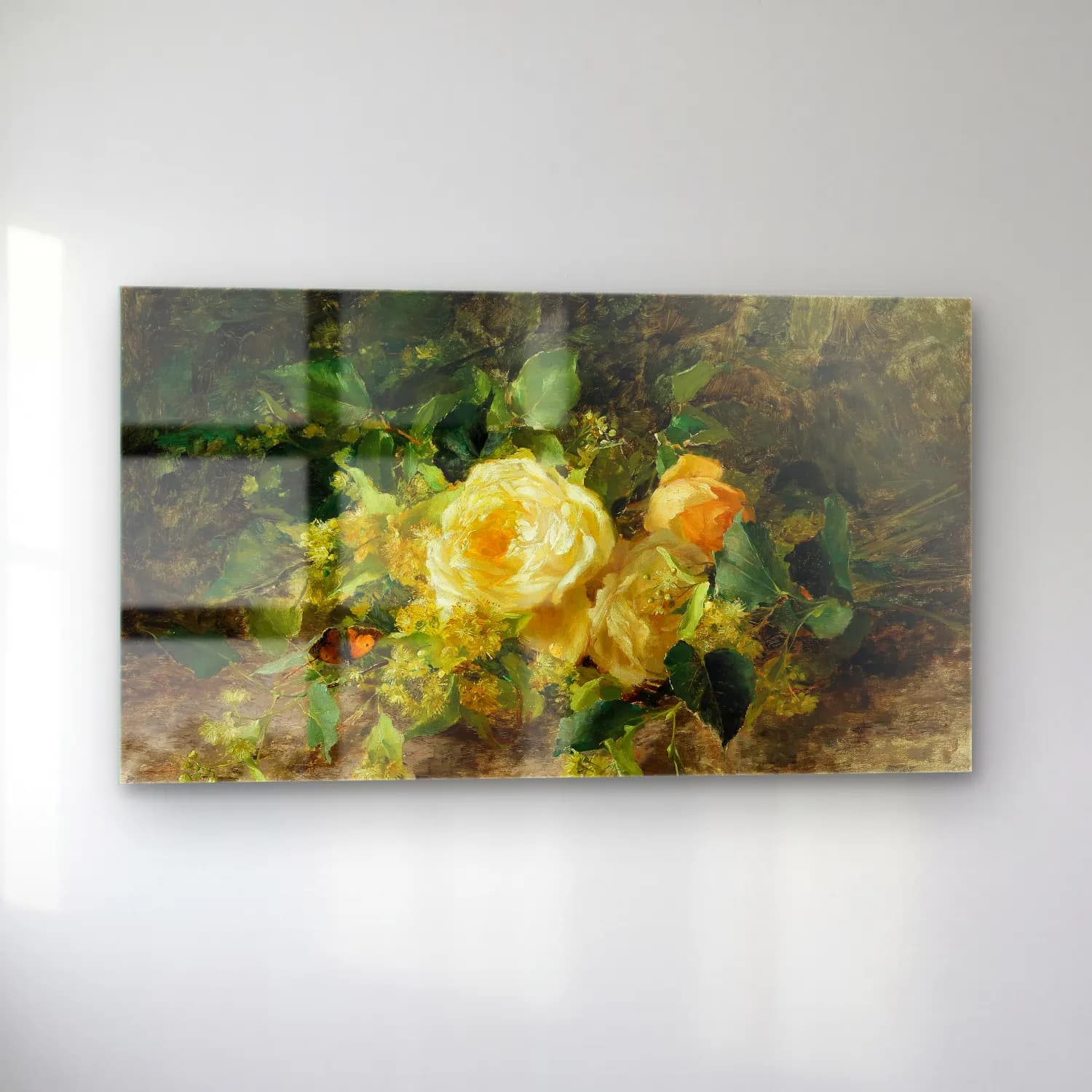 Olga Wisinger-Florian – Olga Wisinger-Florian - A bouquet of roses cam tablo — sol açıdan görünüm