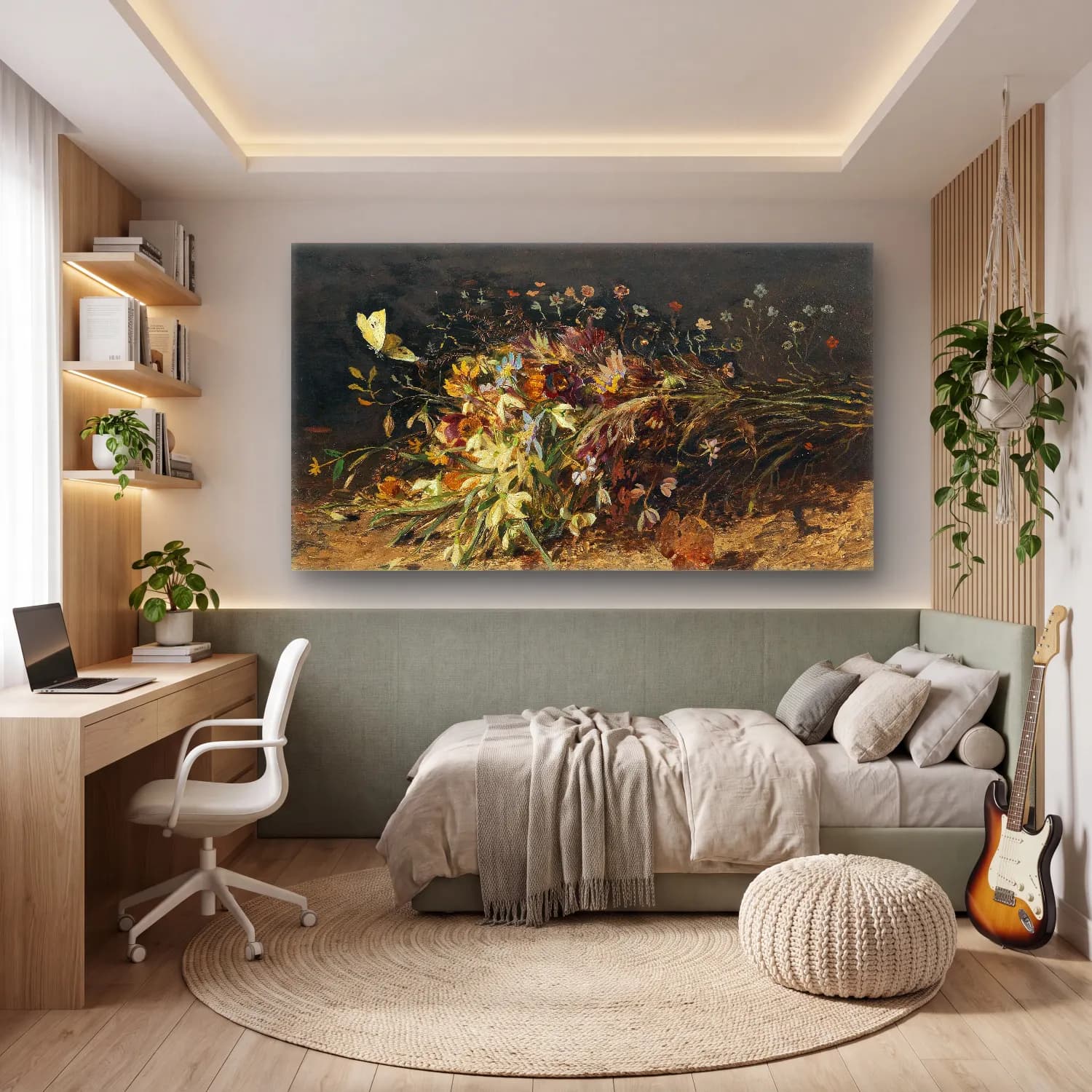Olga Wisinger-Florian – Olga Wisinger-Florian - A bouquet of spring flowers with… cam tablo — genç odasında
