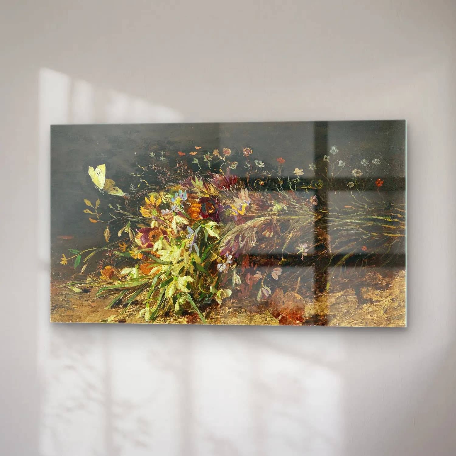 Olga Wisinger-Florian – Olga Wisinger-Florian - A bouquet of spring flowers with… cam tablo — sağ açıdan görünüm