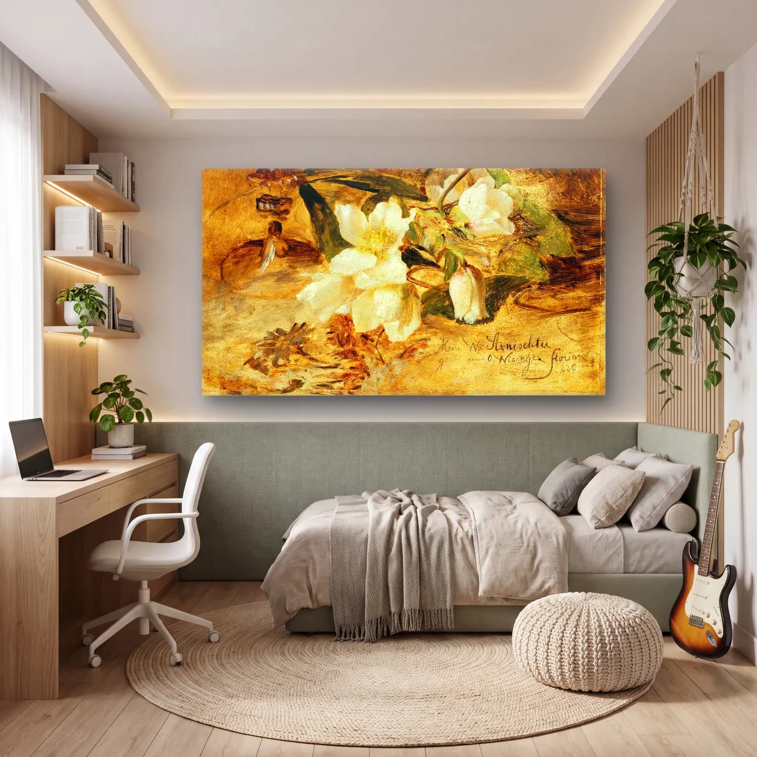 Olga Wisinger-Florian – Olga Wisinger-Florian - Black hellebore cam tablo — genç odasında