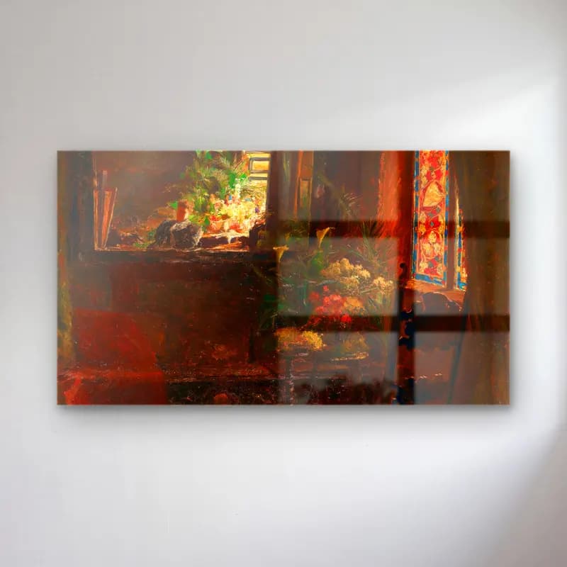 Olga Wisinger-Florian – Olga Wisinger-Florian - Mein Atelier cam tablo — Olga Wisinger-Florian – Olga Wisinger-Florian - Mein Atelier — empresyonist çiçek pazarı