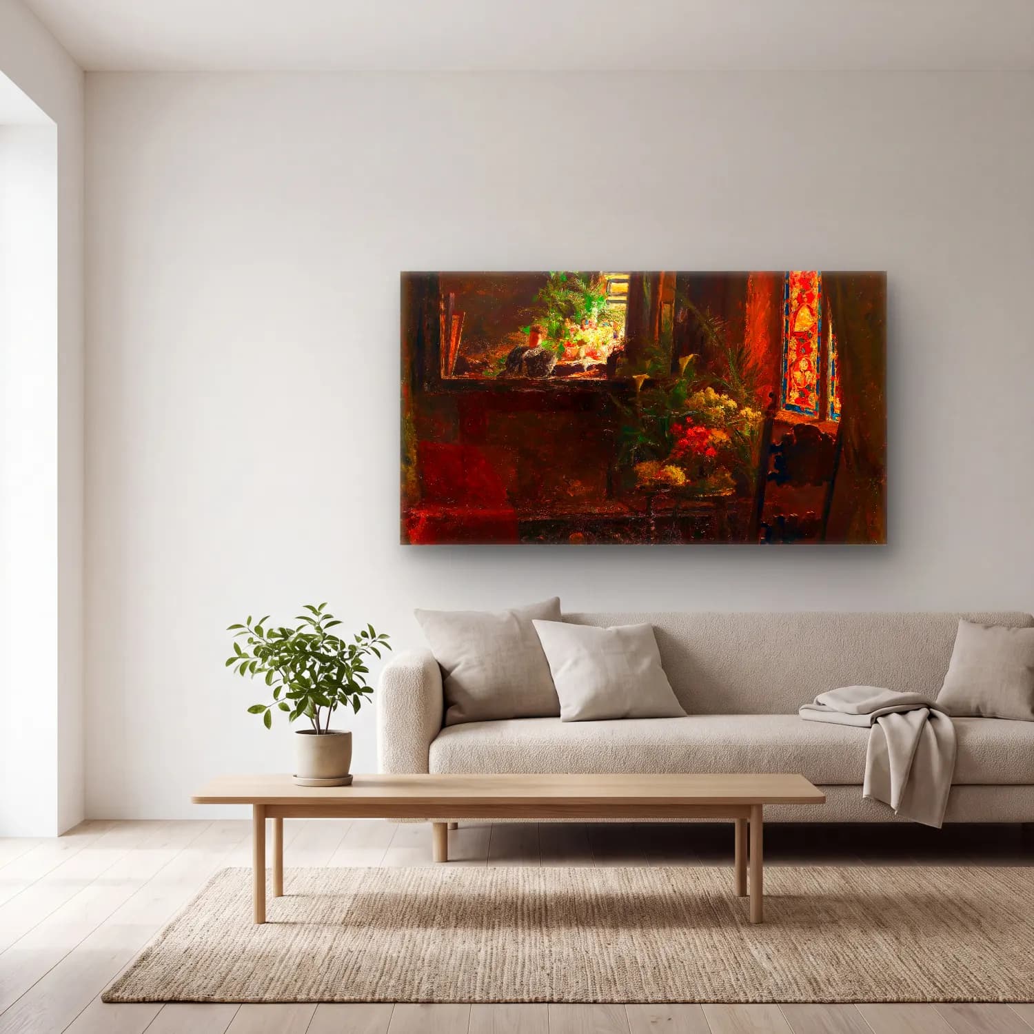 Olga Wisinger-Florian – Olga Wisinger-Florian - Mein Atelier cam tablo — açık renk salonda