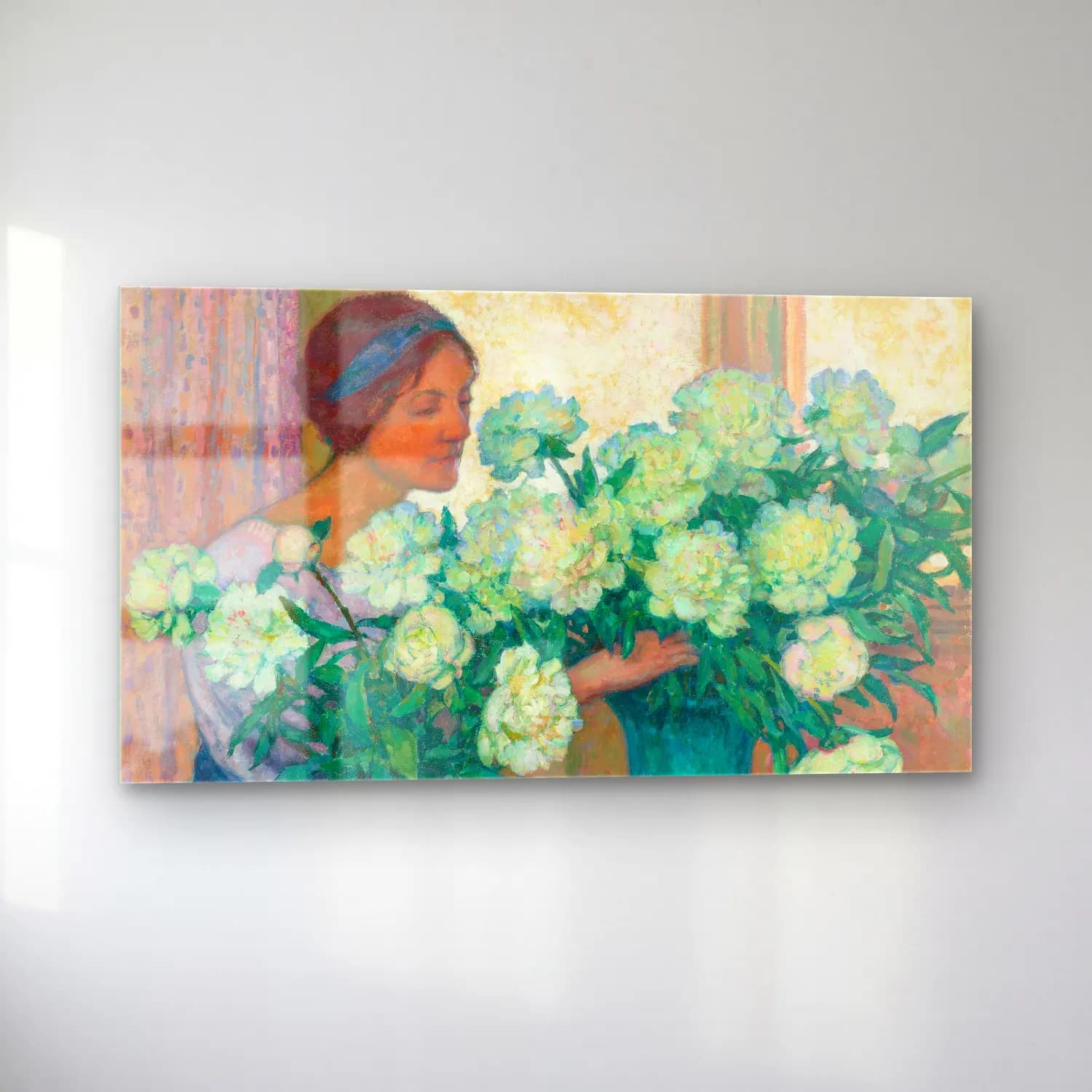 Theo van Rysselberghe – Theo van Rysselberghe - Les Pivoines blanches cam tablo — sol açıdan görünüm
