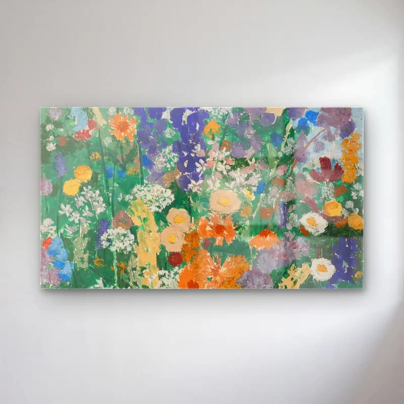 August Babberger – Blumen am Berg cam tablo — August Babberger – Blumen am Berg — empresyonist çiçek bahçesi