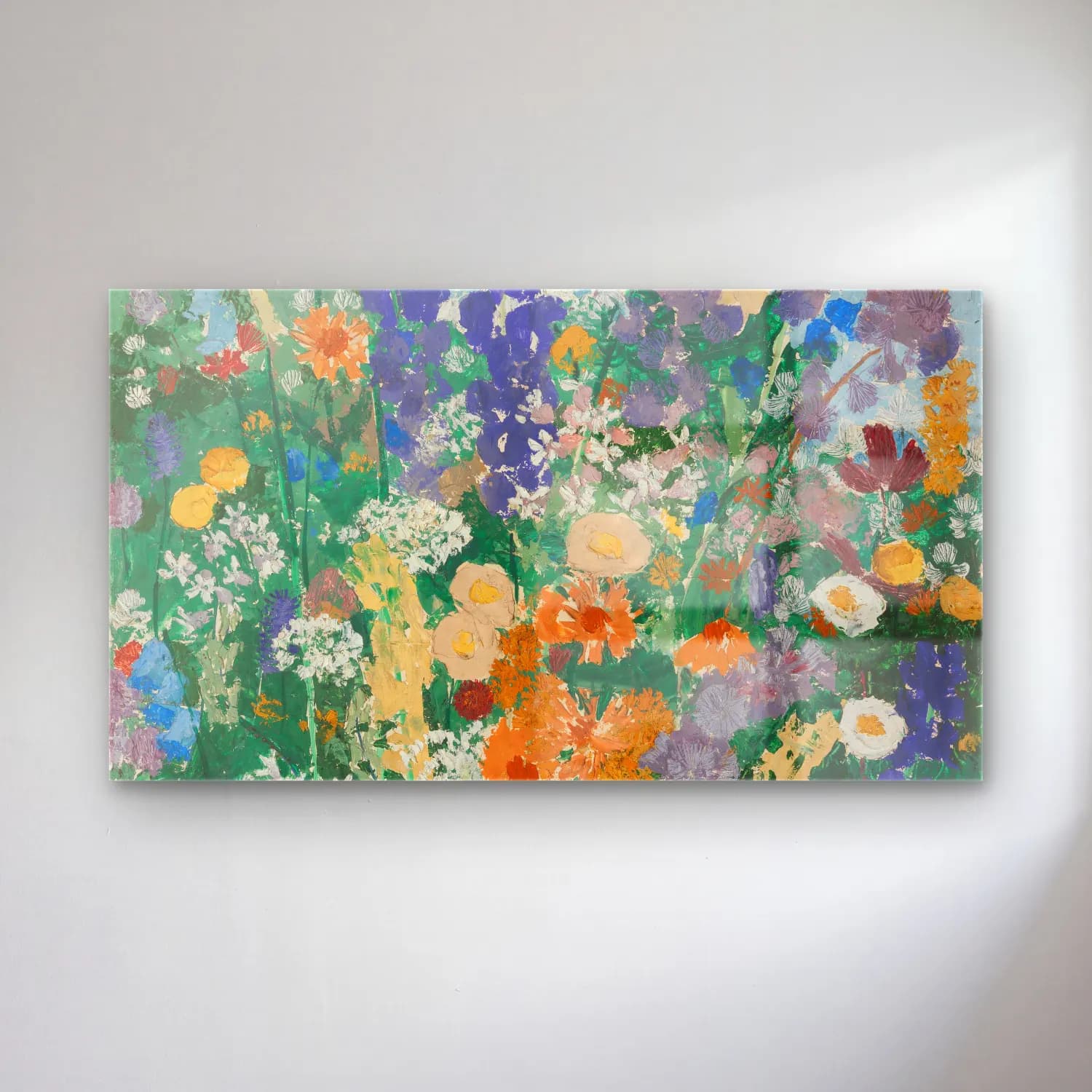 August Babberger – Blumen am Berg cam tablo — August Babberger – Blumen am Berg — empresyonist çiçek bahçesi