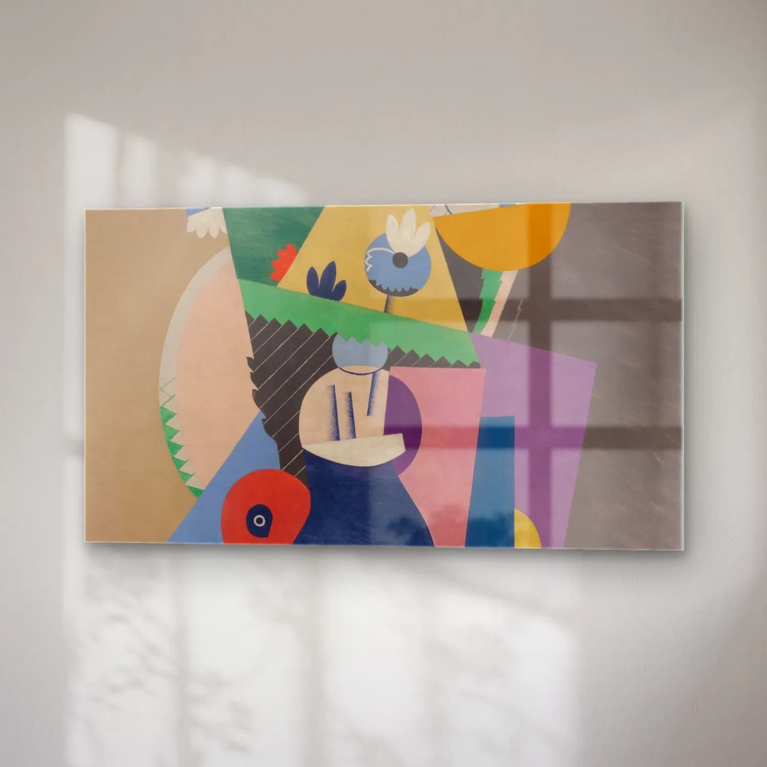 Georges Valmier – Pot de fleurs cam tablo — sağ açıdan görünüm