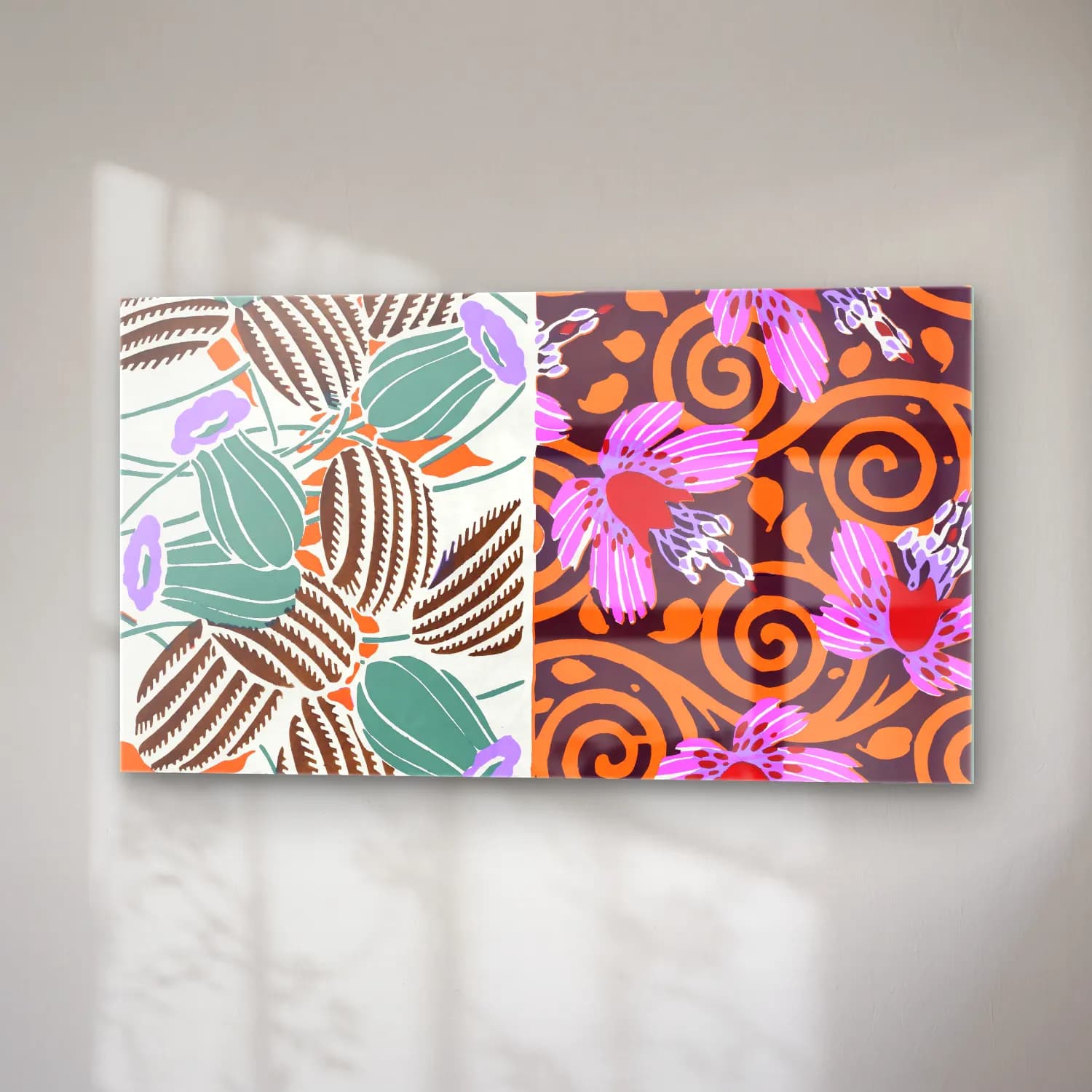 E.A. Séguy – Vintage flower patterns, elegant Art Nouveau pochoir… No. 5 cam tablo — sağ açıdan görünüm