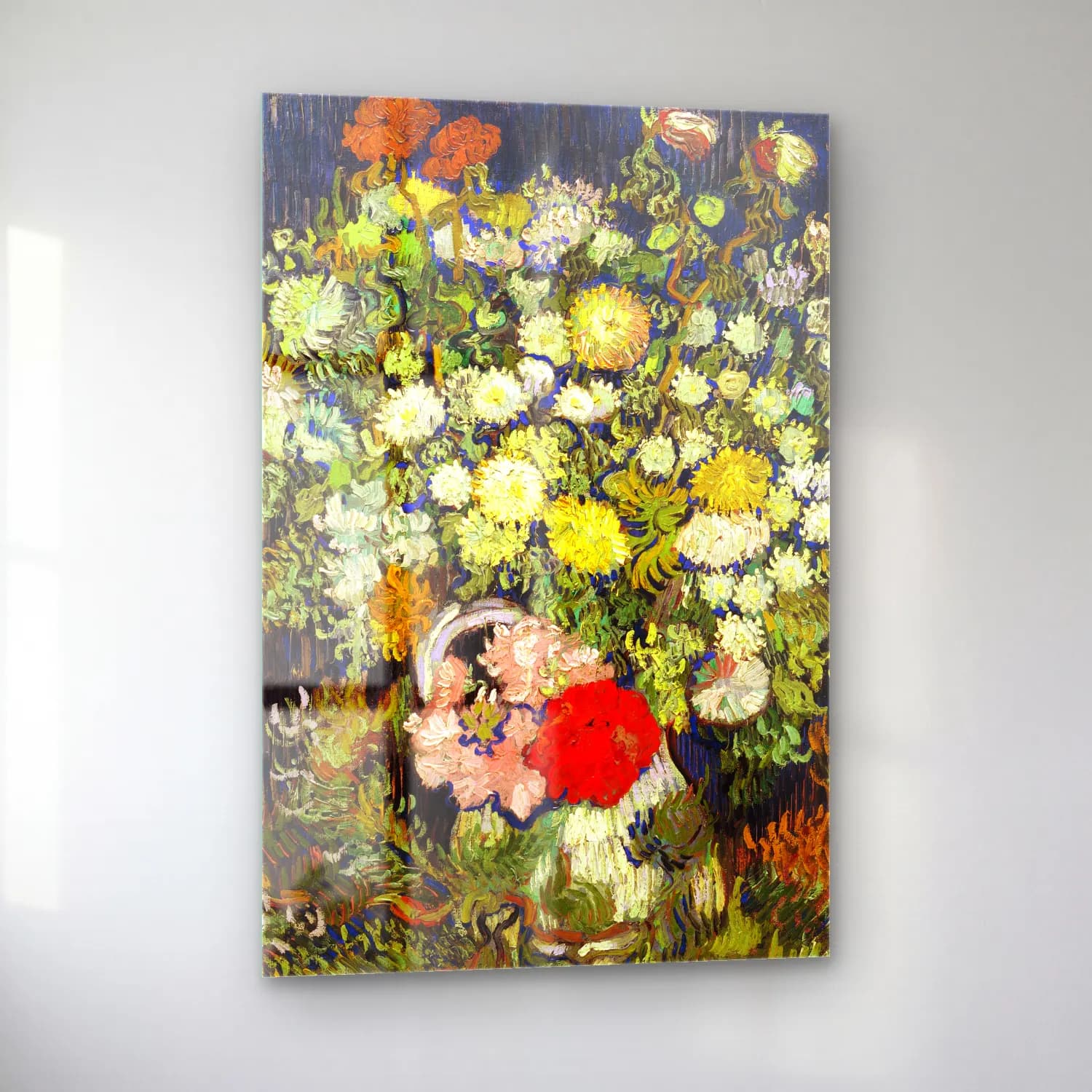 Vincent van Gogh – Bouquet of Flowers in a Vase cam tablo — sol açıdan görünüm