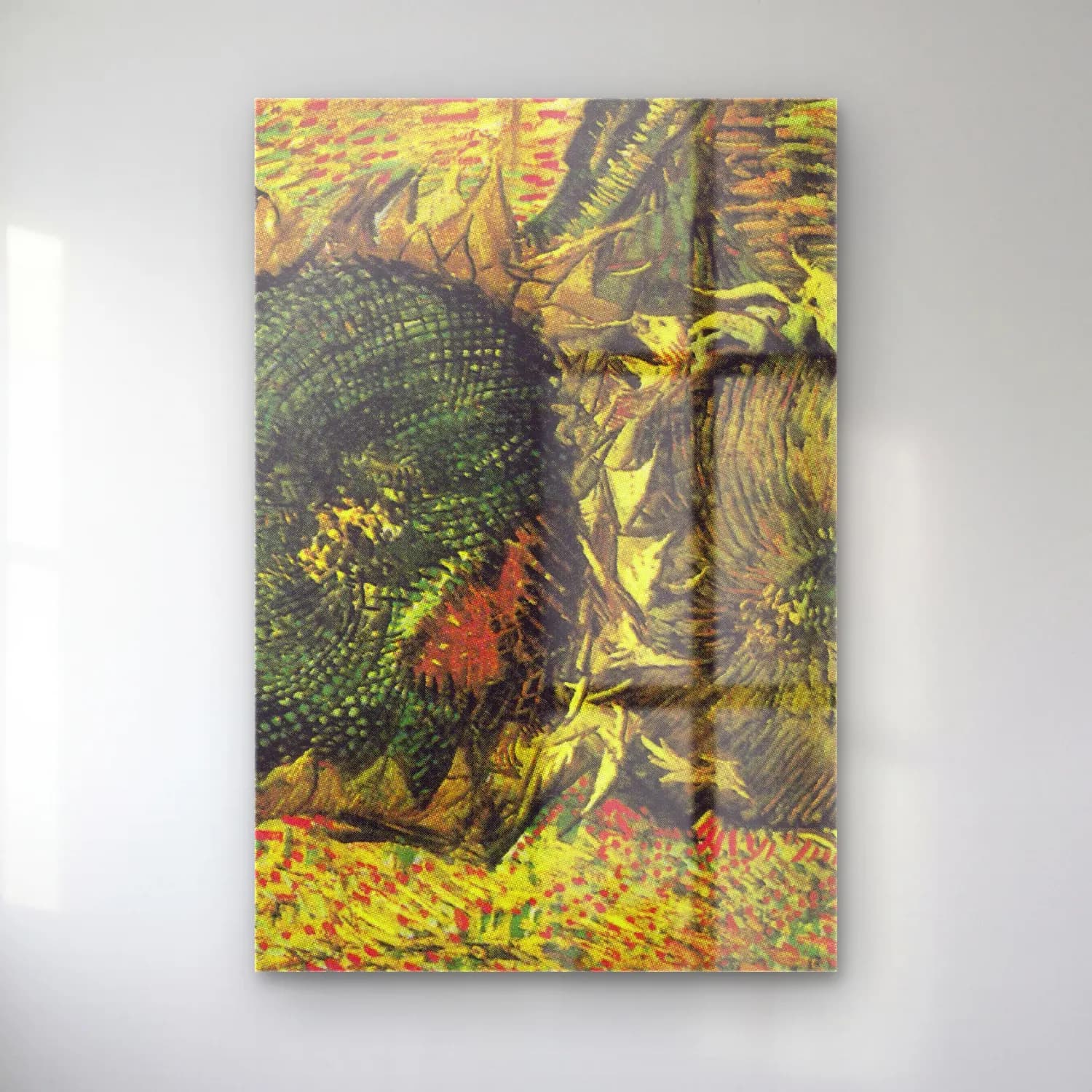 Vincent van Gogh – wo Cut Sunflowers cam tablo — Vincent van Gogh – wo Cut Sunflowers — botanik i̇llüstrasyon ayçiçekleri