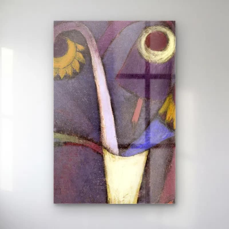 Paul Klee – Autumn Flower cam tablo — Paul Klee – Autumn Flower — modern soyut şövalye
