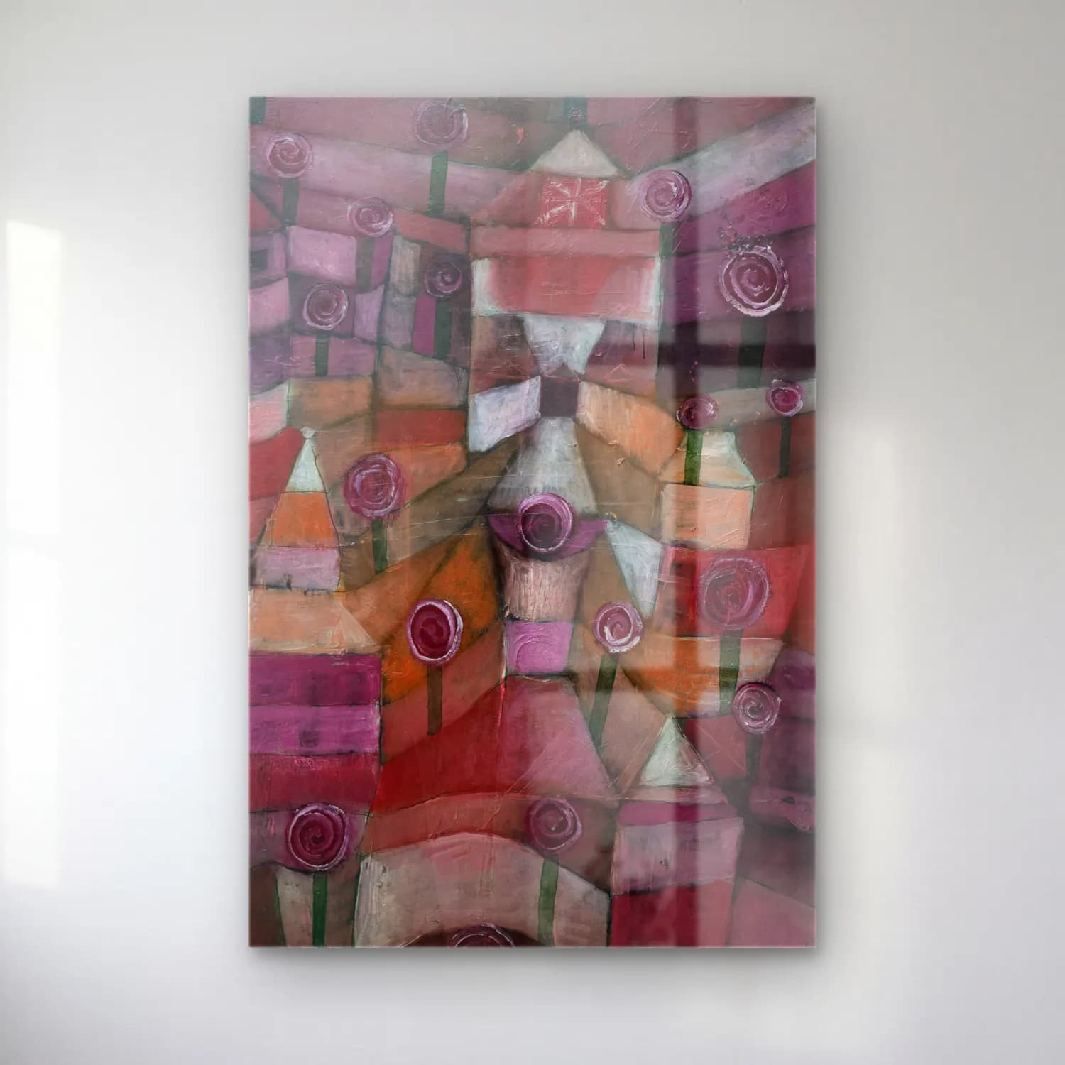 Paul Klee – Rose garden cam tablo — Paul Klee – Rose garden — modern soyut güller